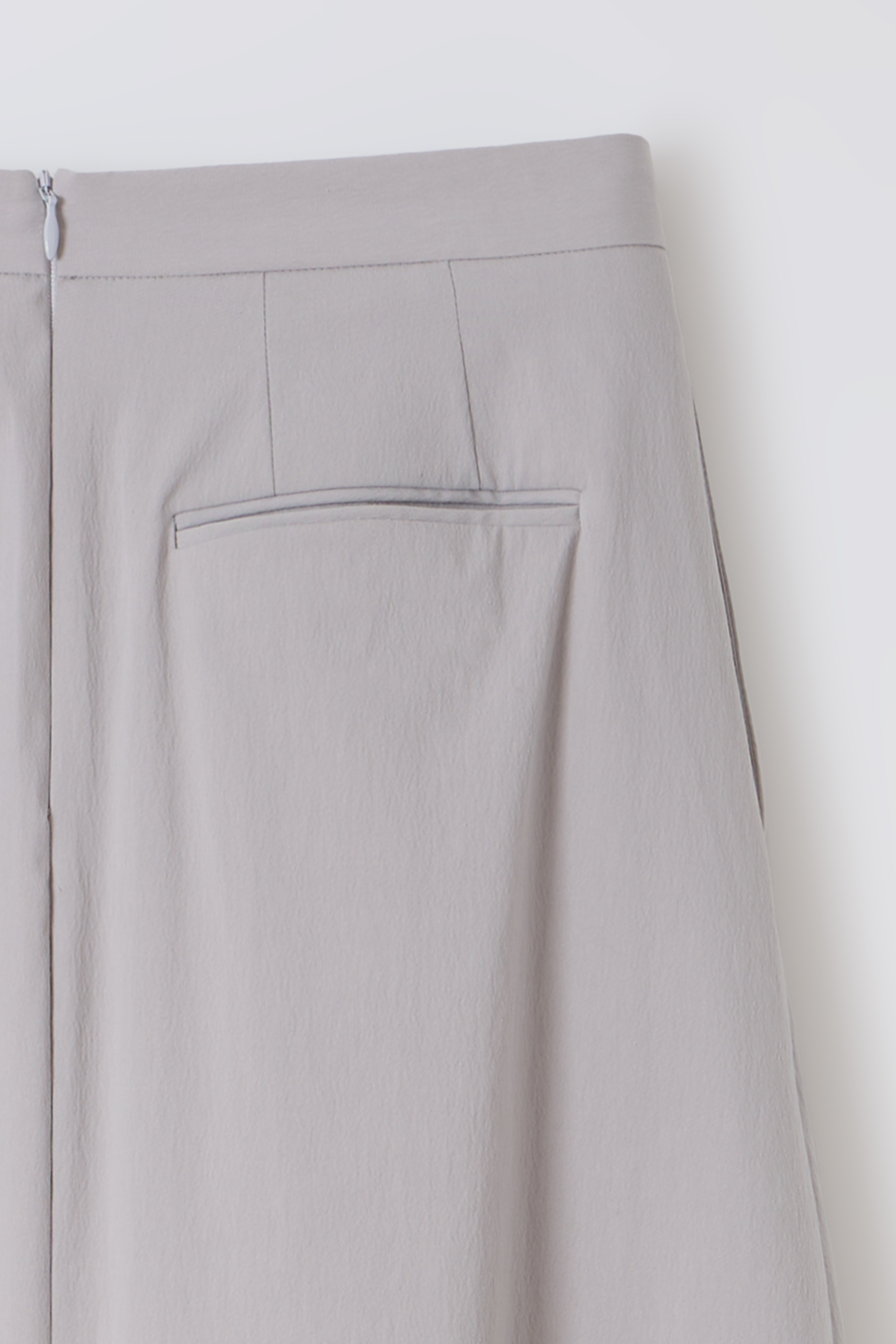 [2차 재입고] asym pleats skirt (soft silver)