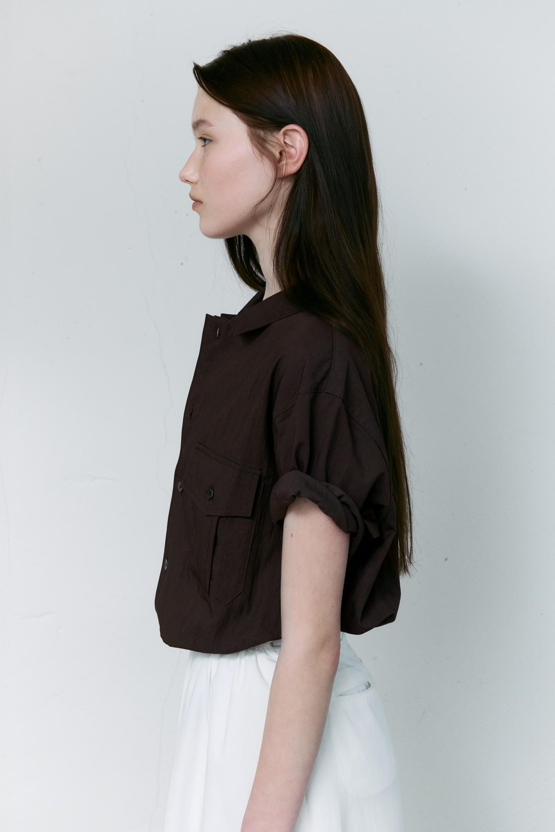 [14차 재입고 5/22 순차배송] wrinkled lapel shirts (brown)
