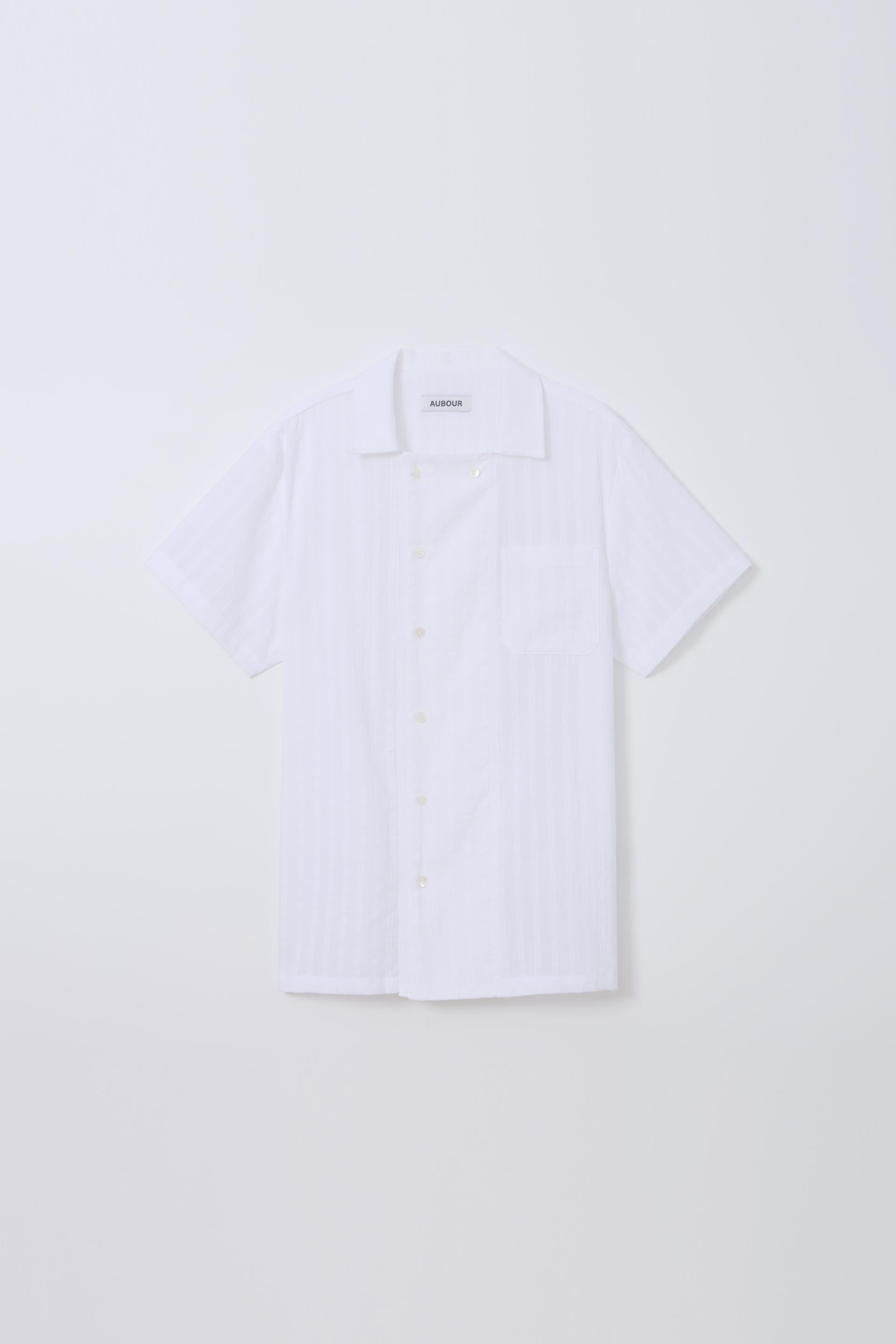 overlap half shirt (white stripe)