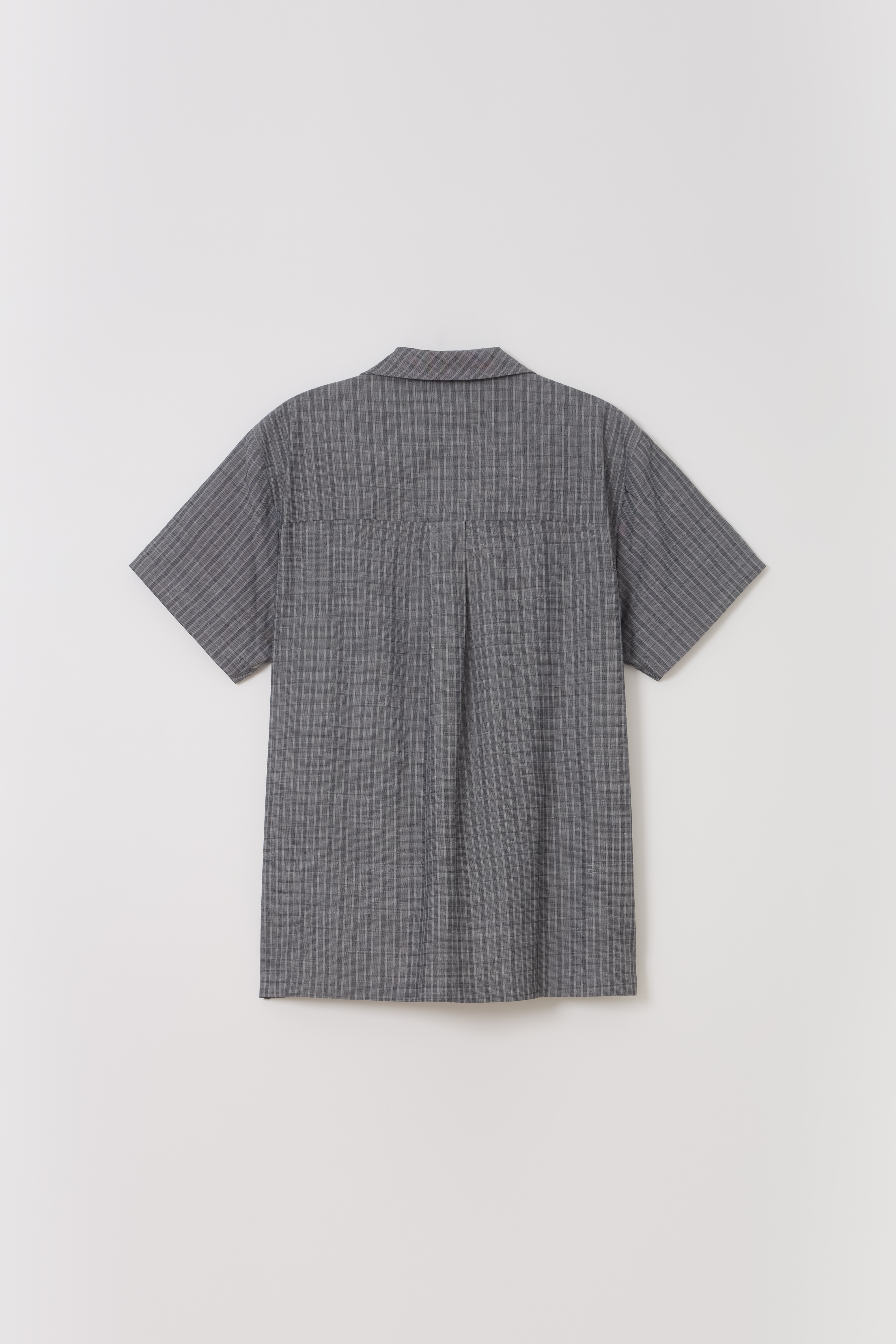 [2차 재입고] overlap check shirt (grey)
