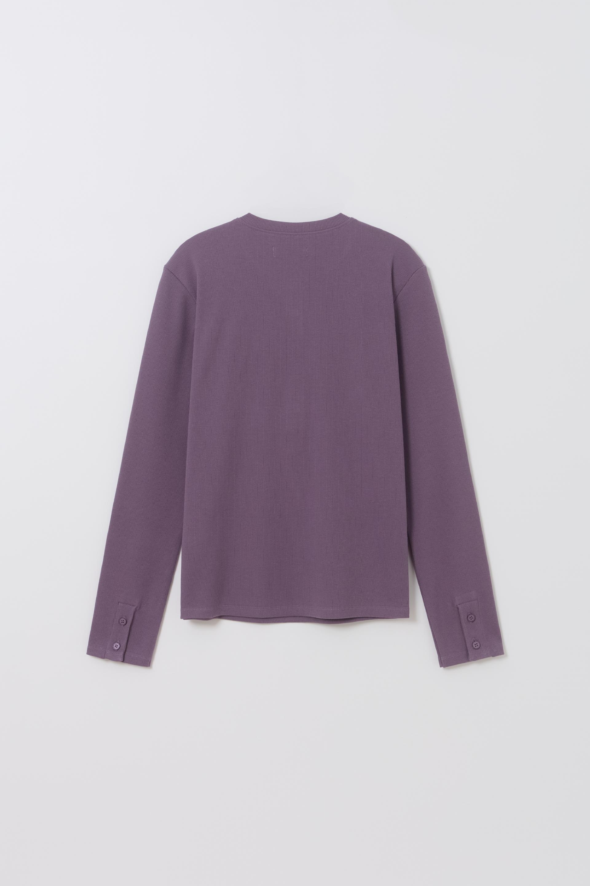 alter deep henley t-shirt (mauve purple)