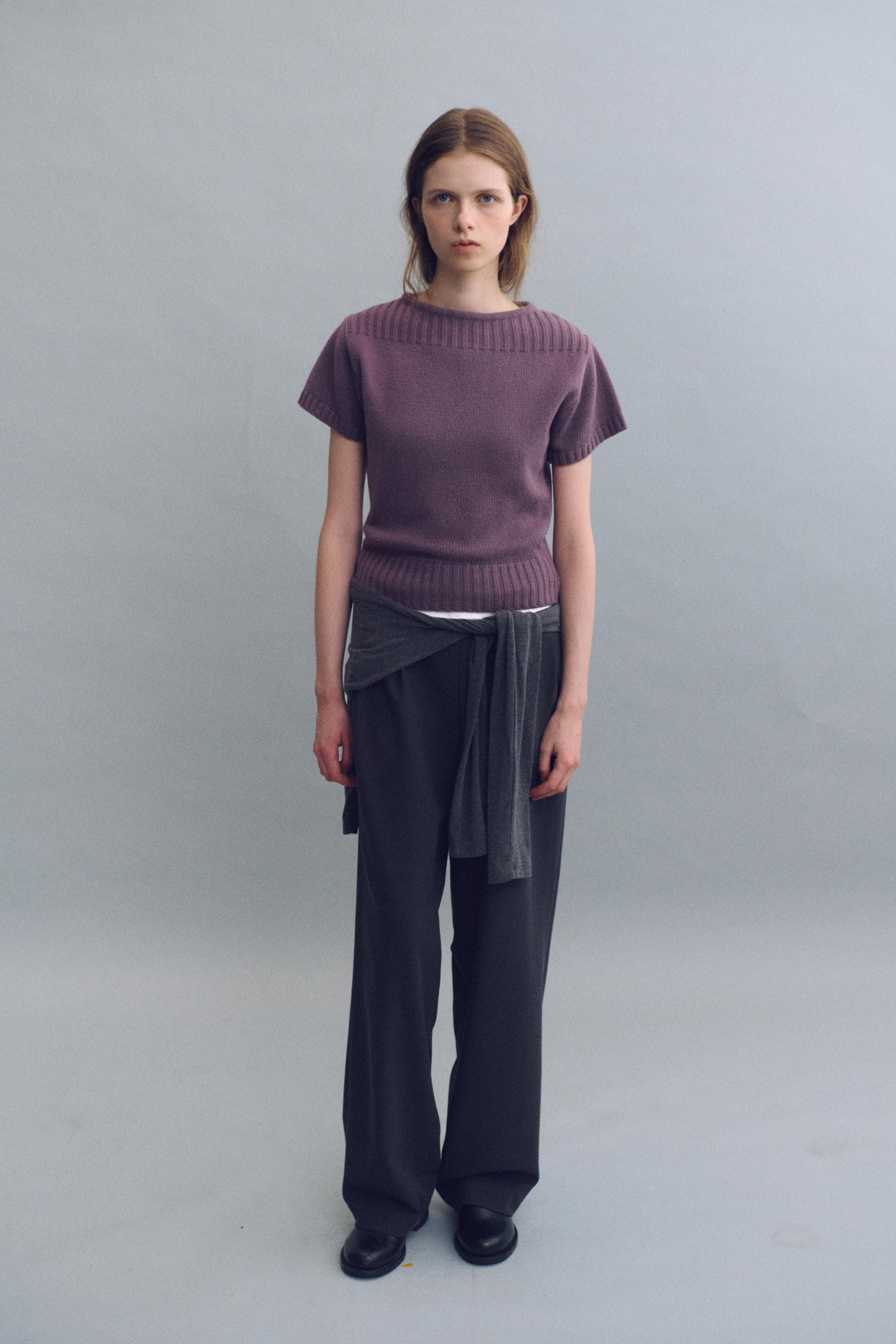 boat-neck half knit (mauve)
