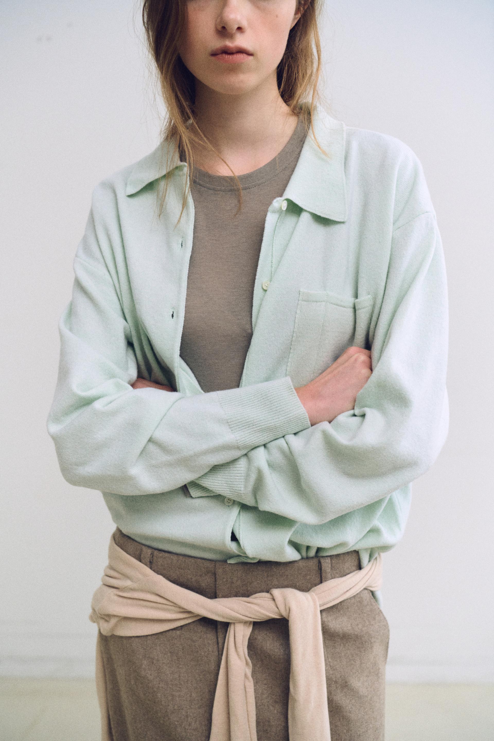 shirts pocket knit (mint)