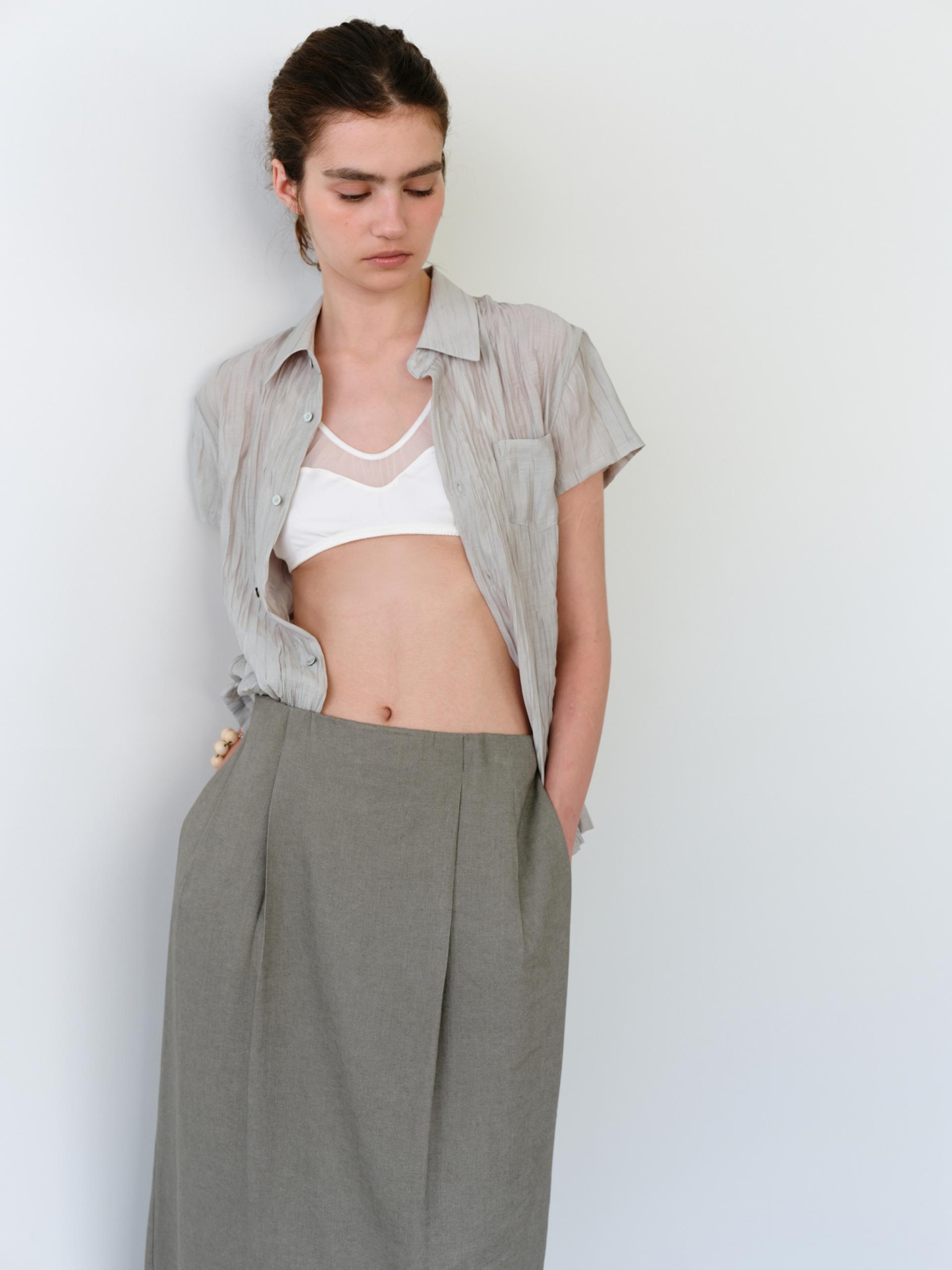 [5차 재입고] ripple half shirts (dusty mint)