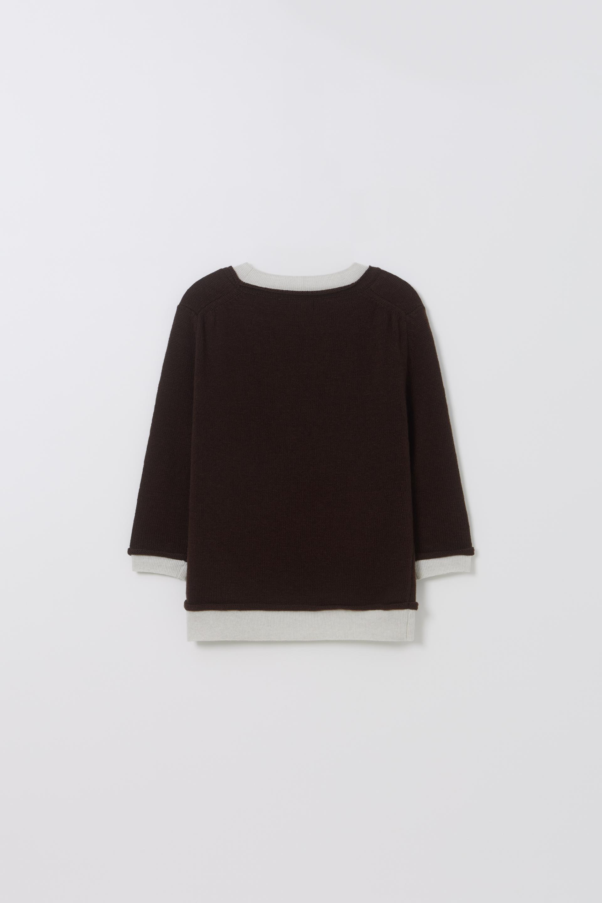 layered roll knit (brown)