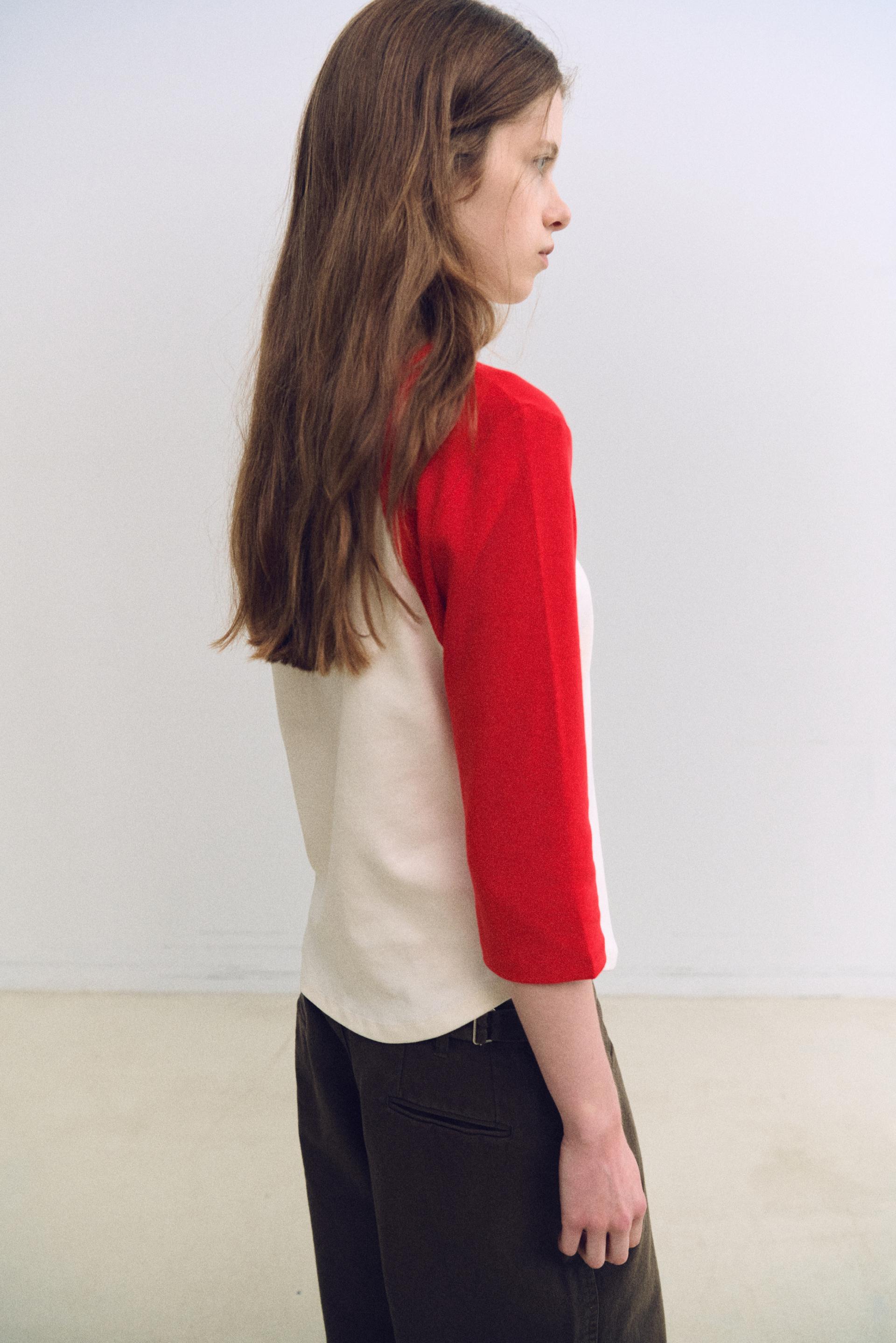 raw raglan t-shirt (red)