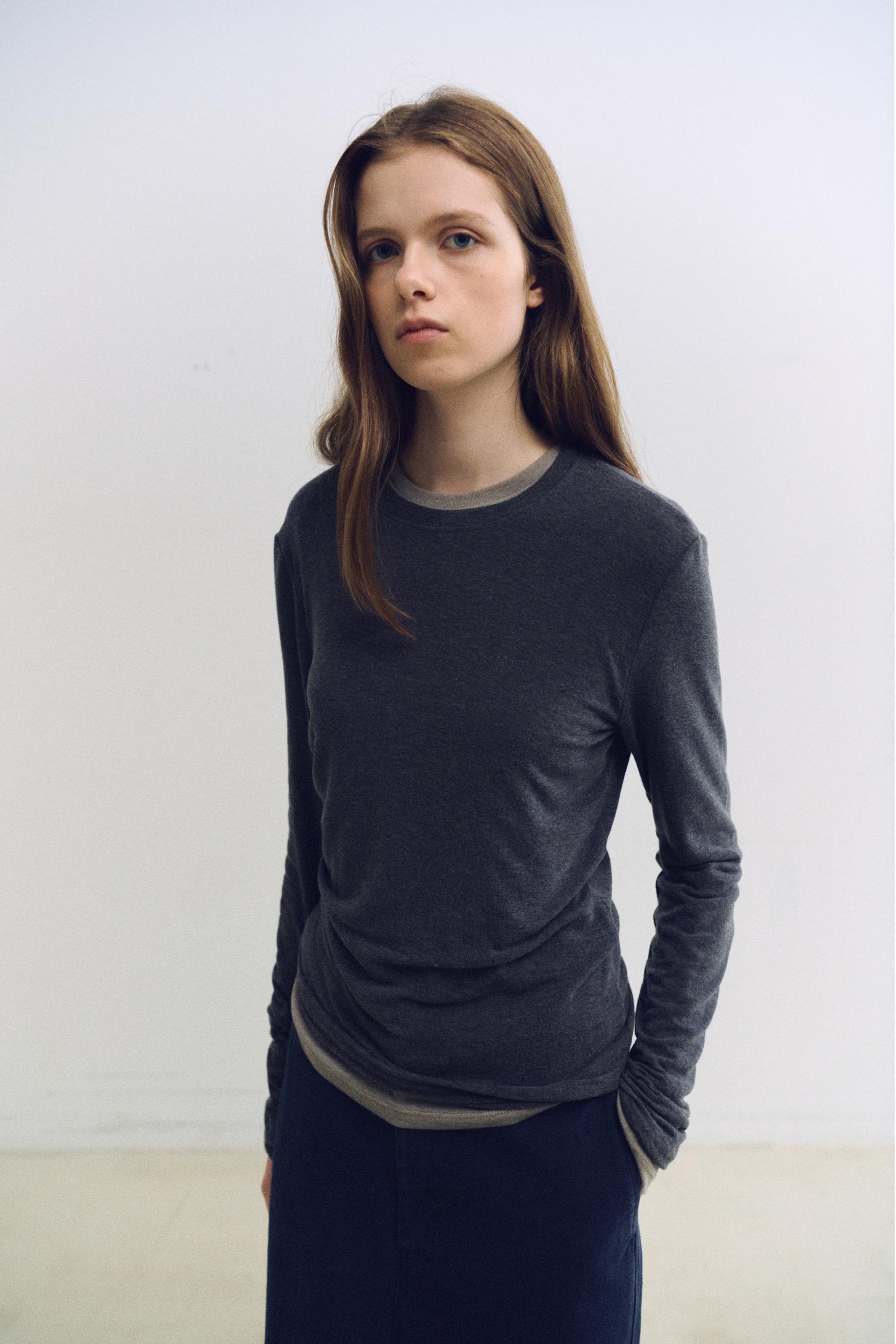 bare long sleeve wool tee (5 colors)
