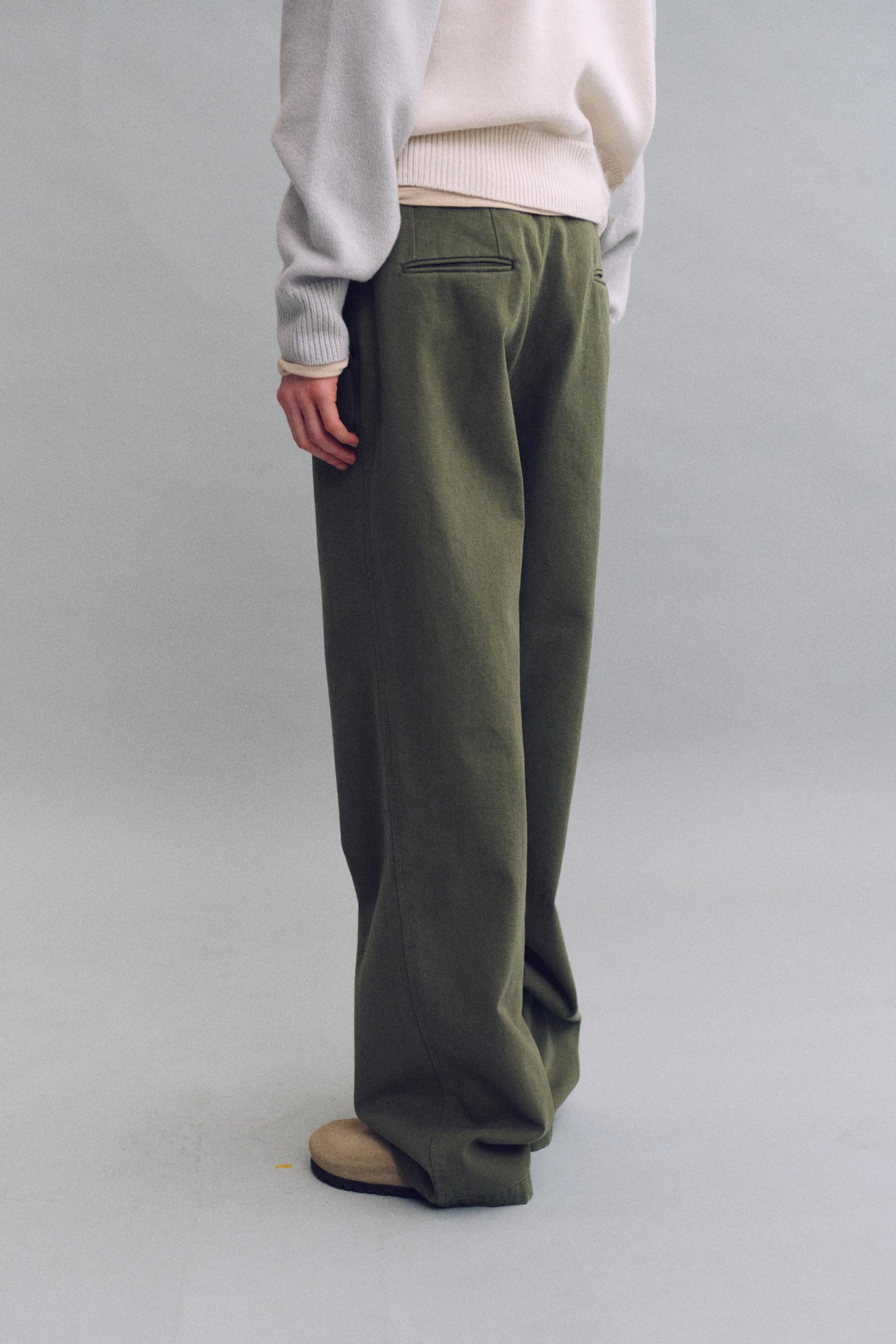 washed buckle pants (vintage khaki)