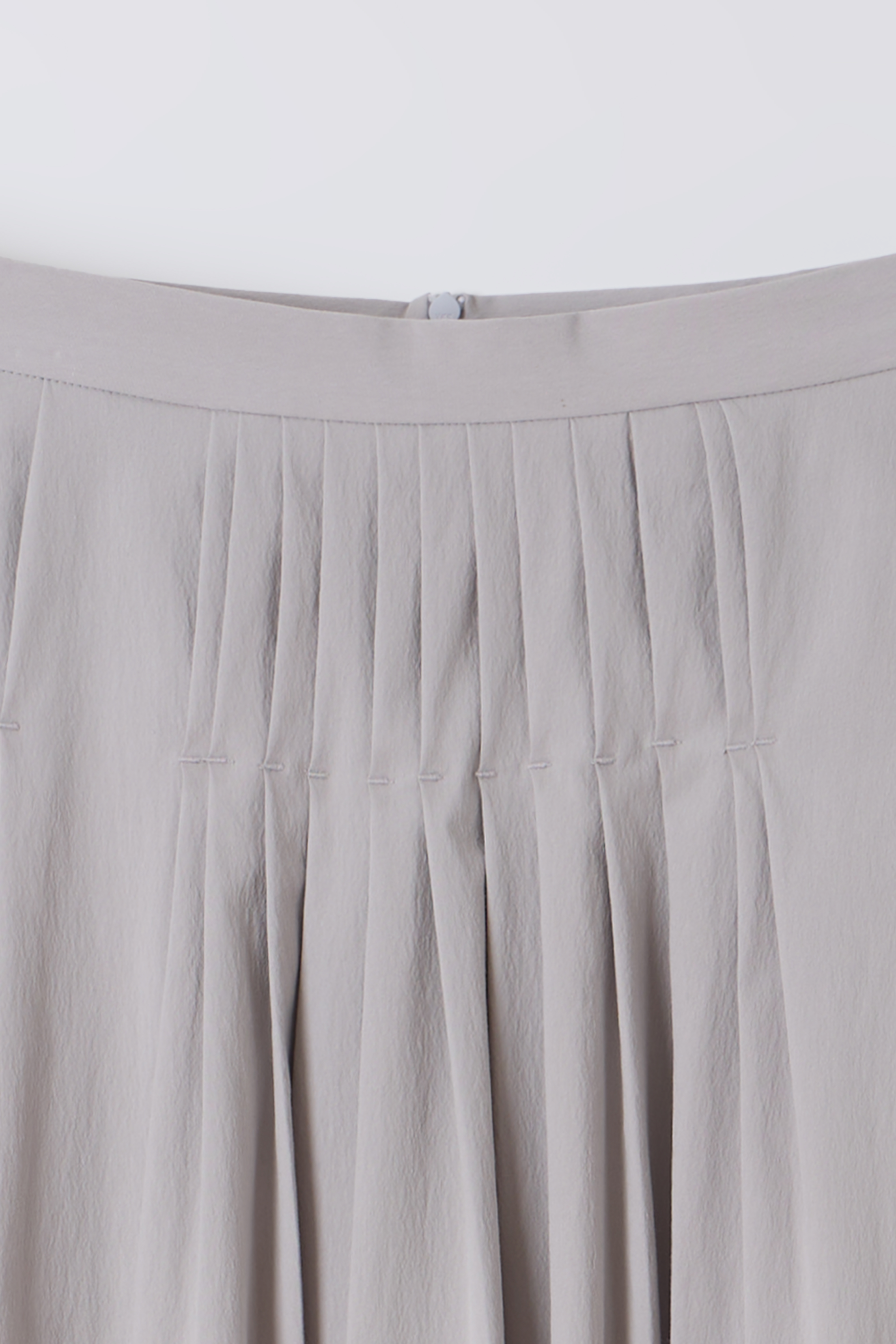 [2차 재입고] asym pleats skirt (soft silver)