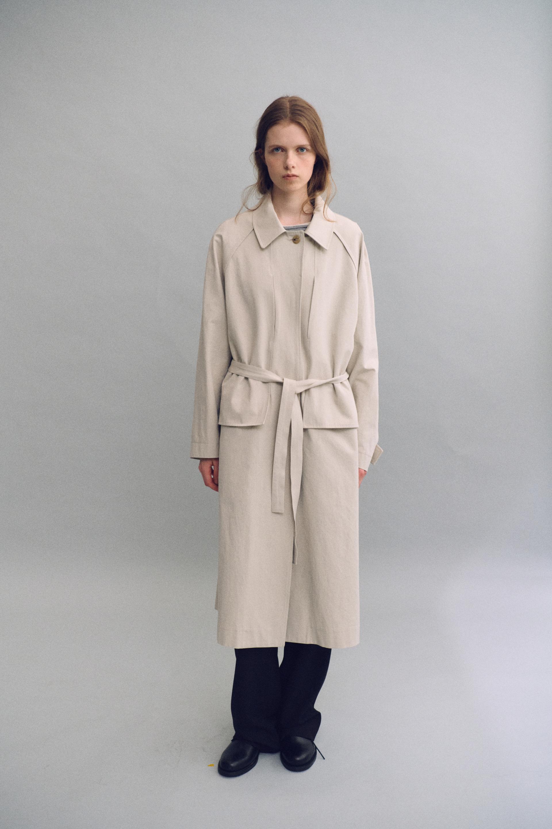 vent trench coat (ivory)