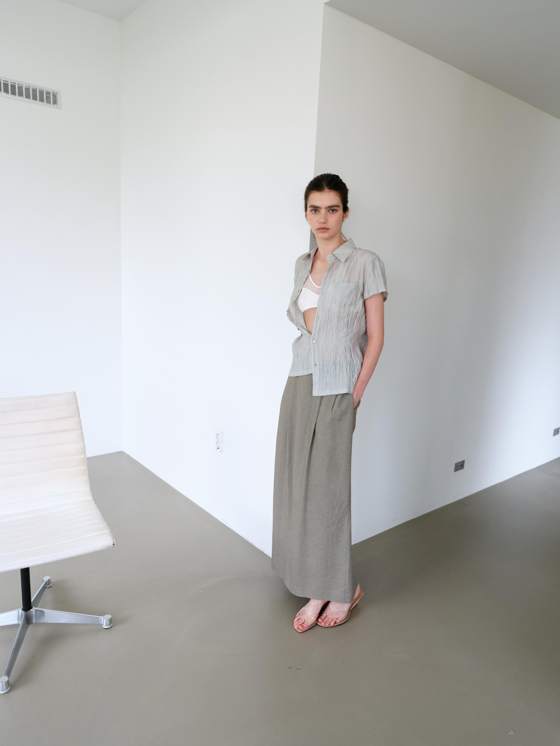 [5차 재입고] ripple half shirts (dusty mint)
