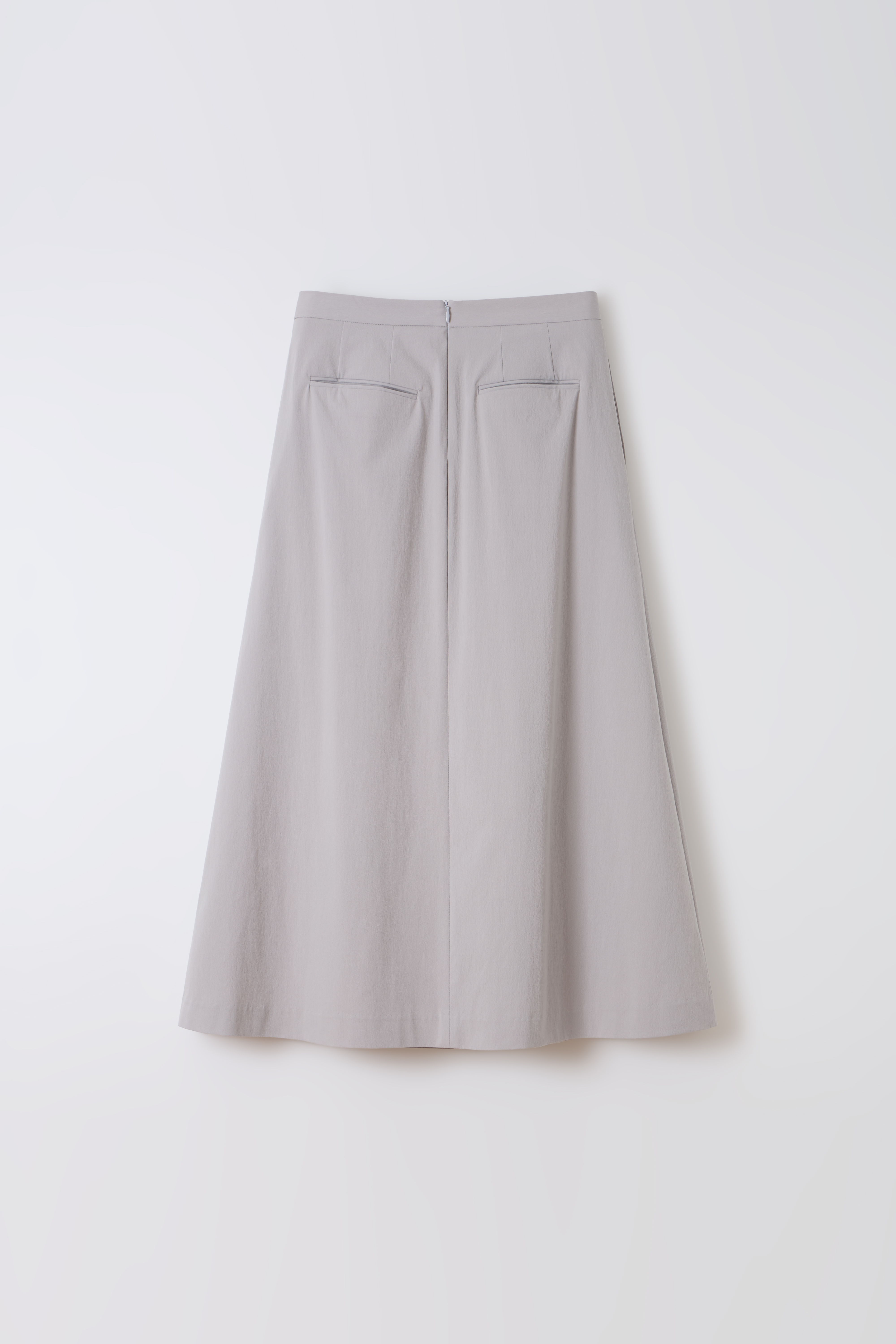 [2차 재입고] asym pleats skirt (soft silver)