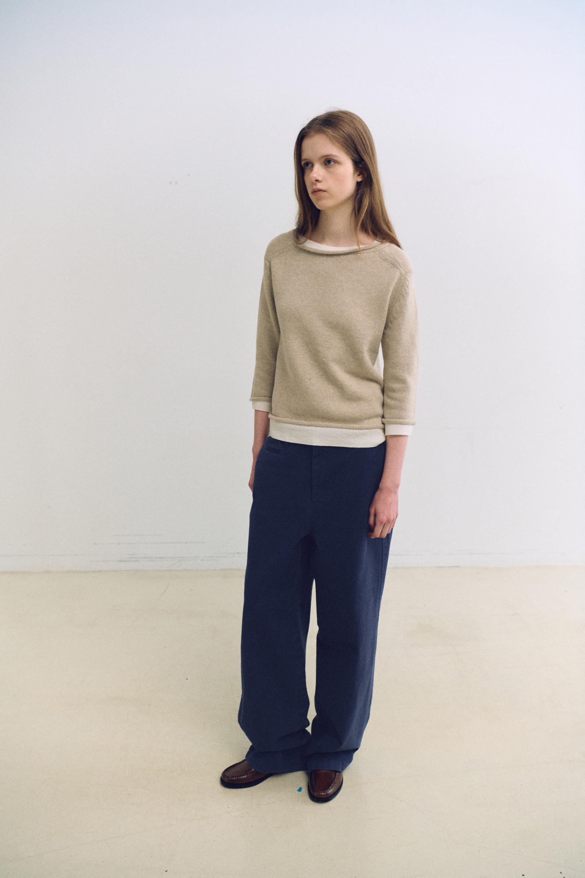washed buckle pants (vintage blue)