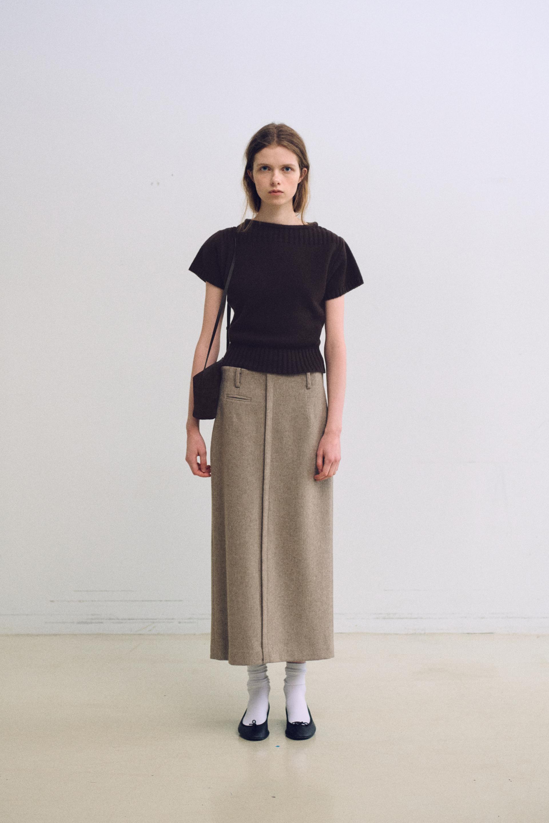 [4차 재입고 9/11 순차배송] boat-neck half knit (dark brown)