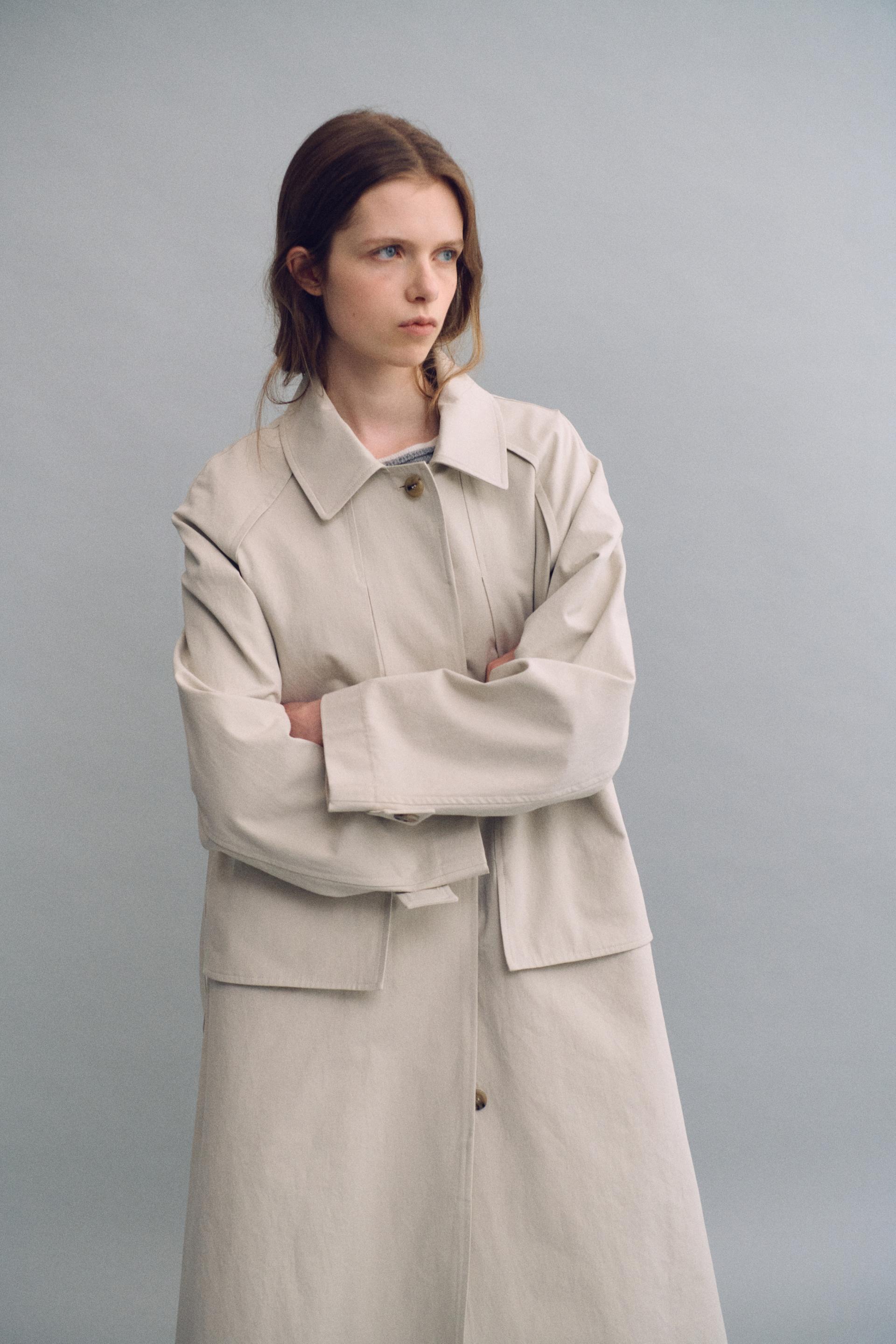 vent trench coat (ivory)