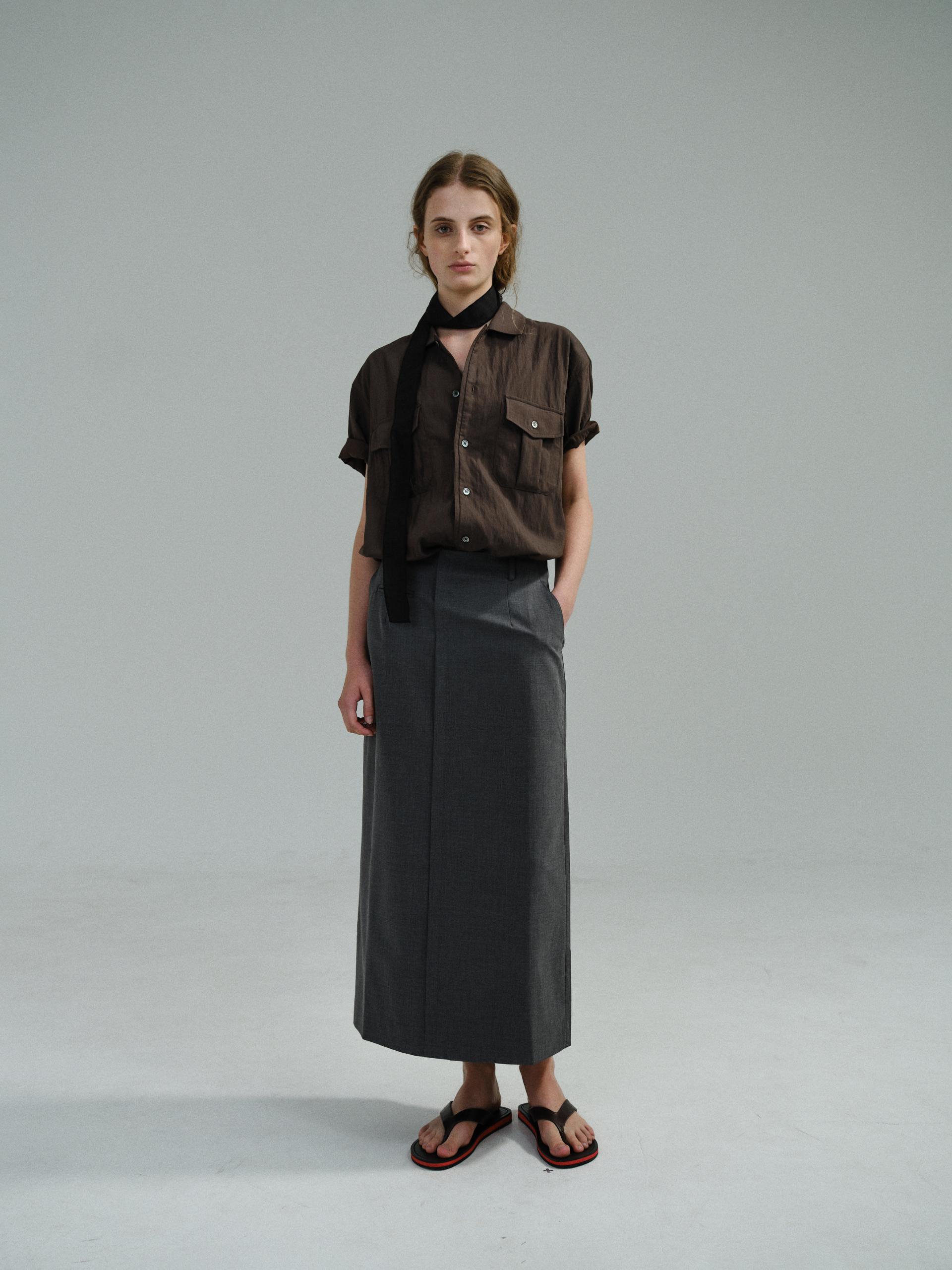 [2차 재입고] lip pencil skirt (grey)