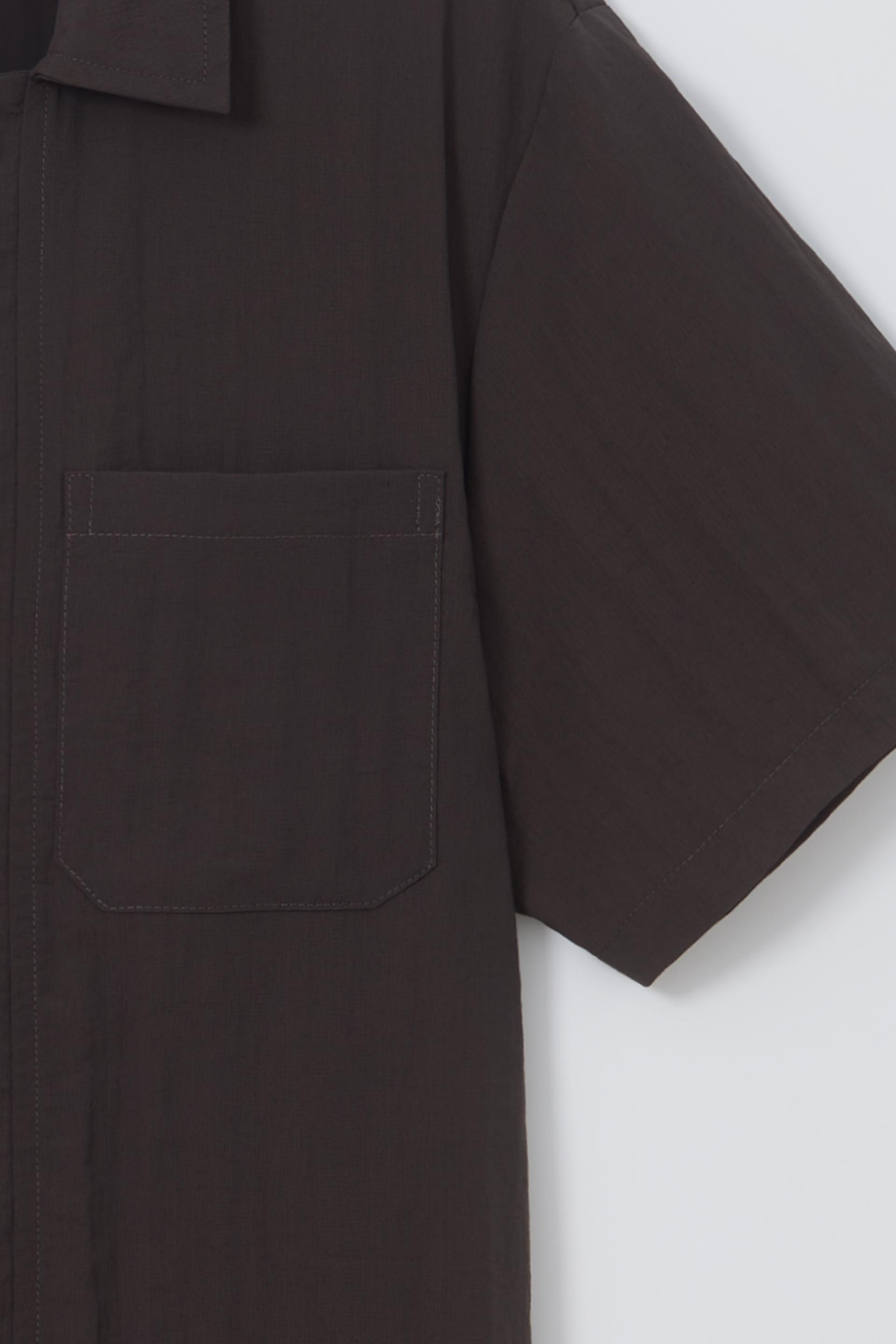 overlap half shirt (brown)