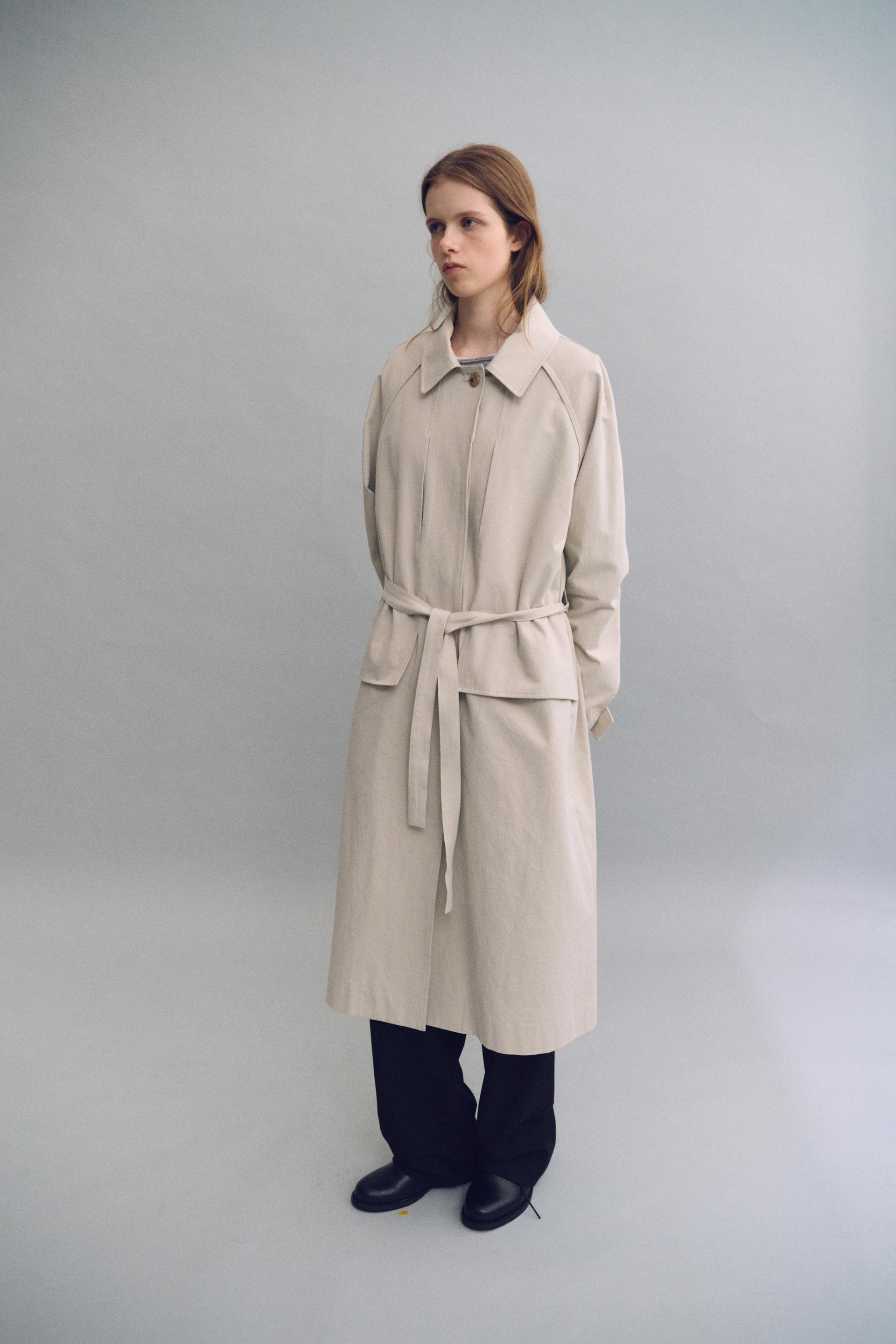 vent trench coat (ivory)