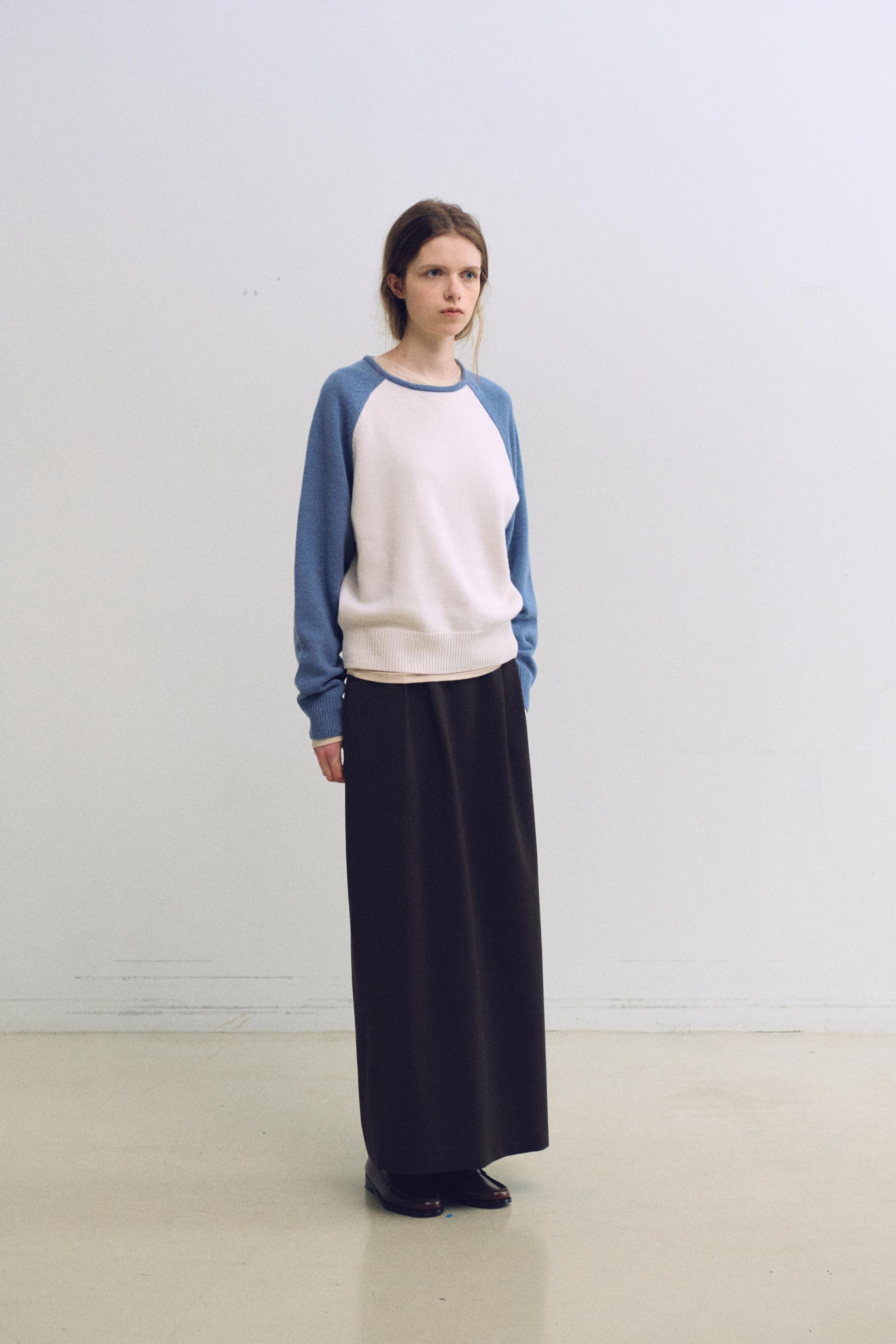 tone raglan knit (blue)