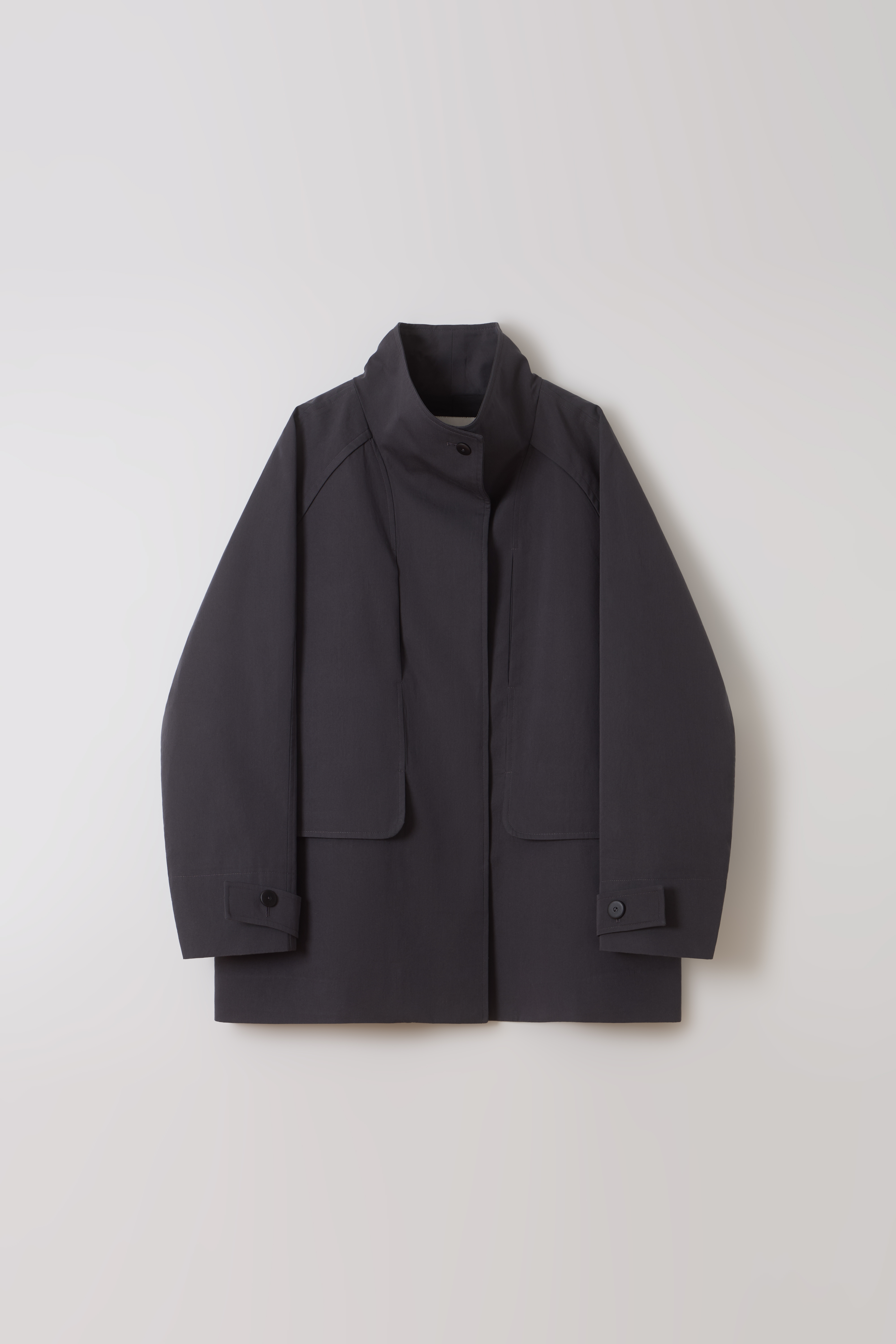 [3차 재입고] vent half trench coat (charcoal)