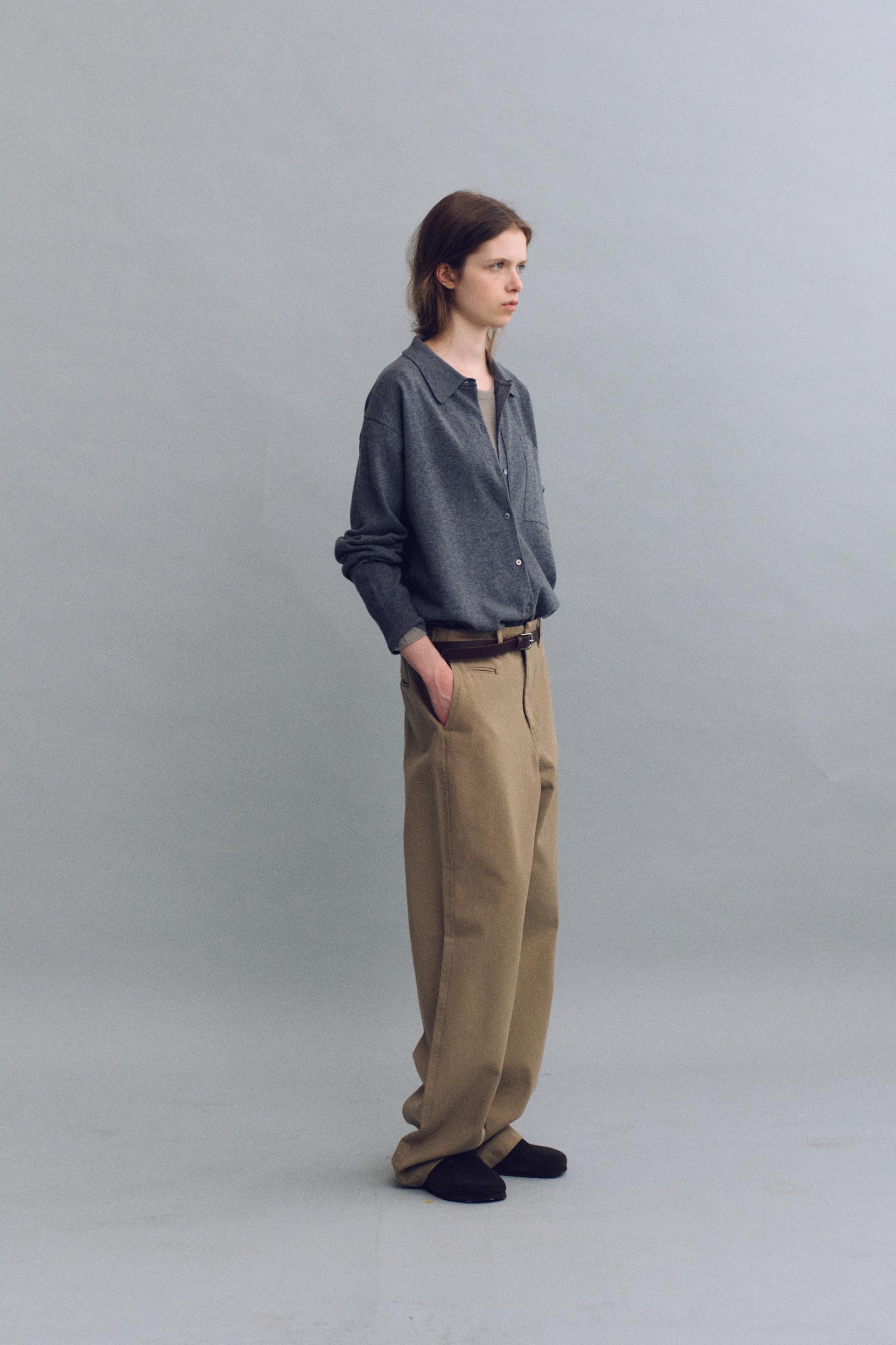 washed buckle pants (vintage beige)