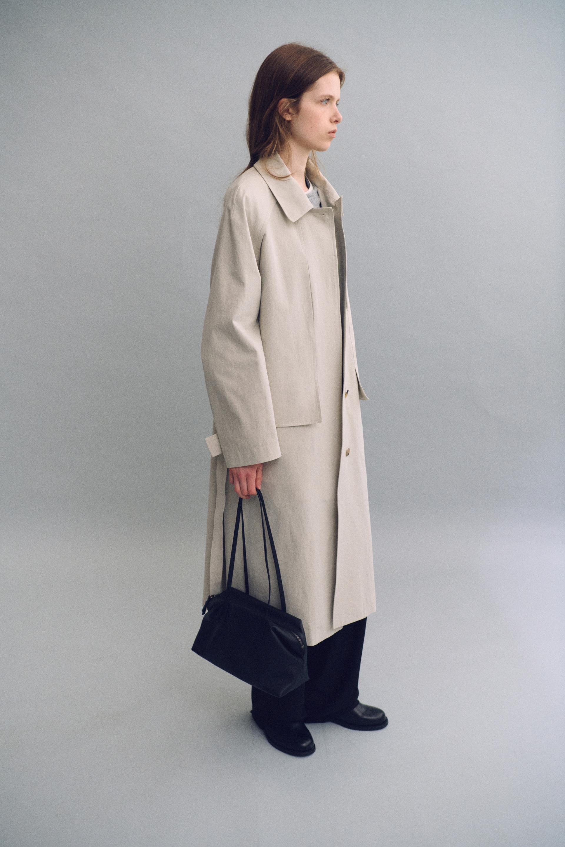vent trench coat (ivory)
