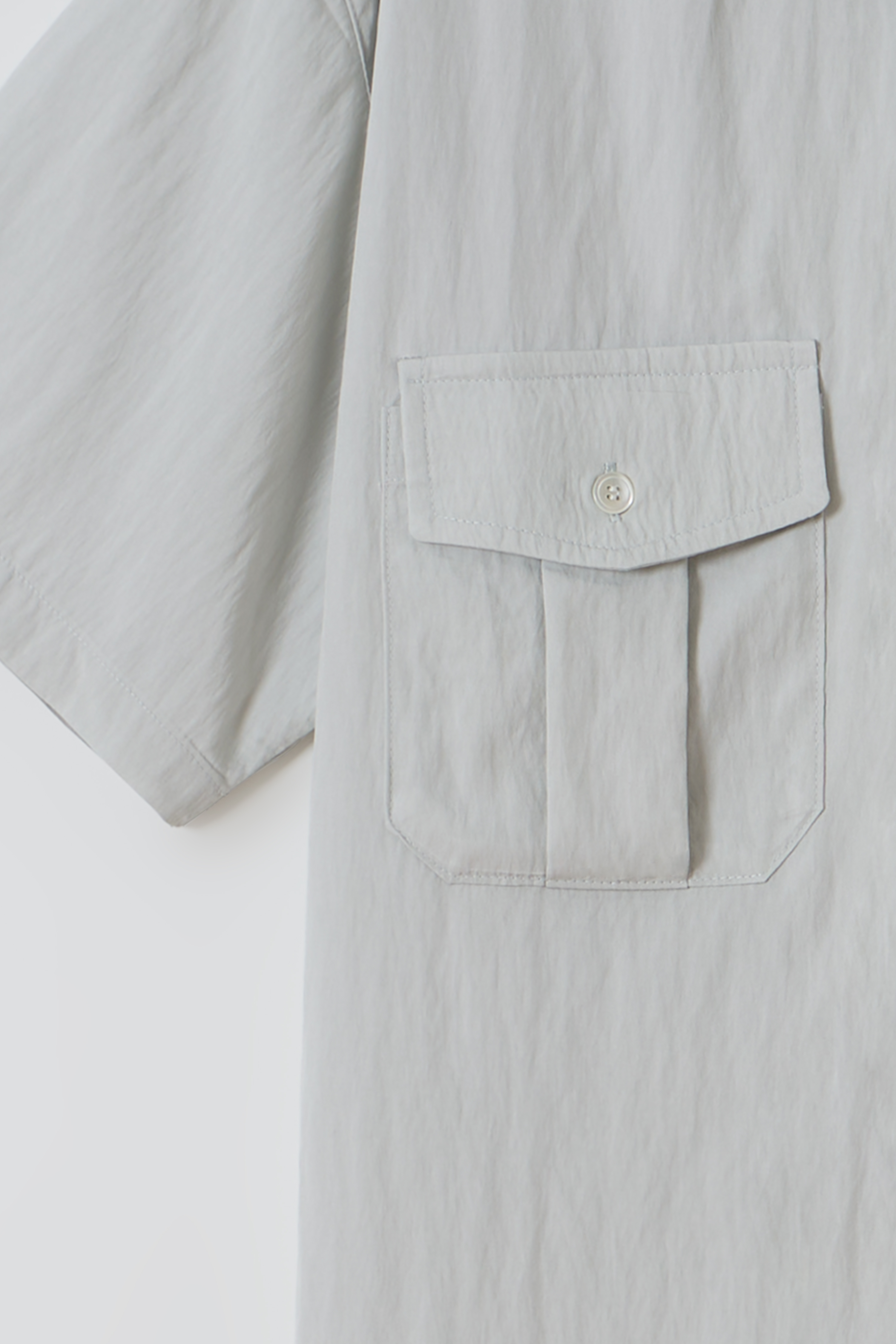 [13차 재입고 5/22 순차배송] wrinkled lapel shirts (mint grey)