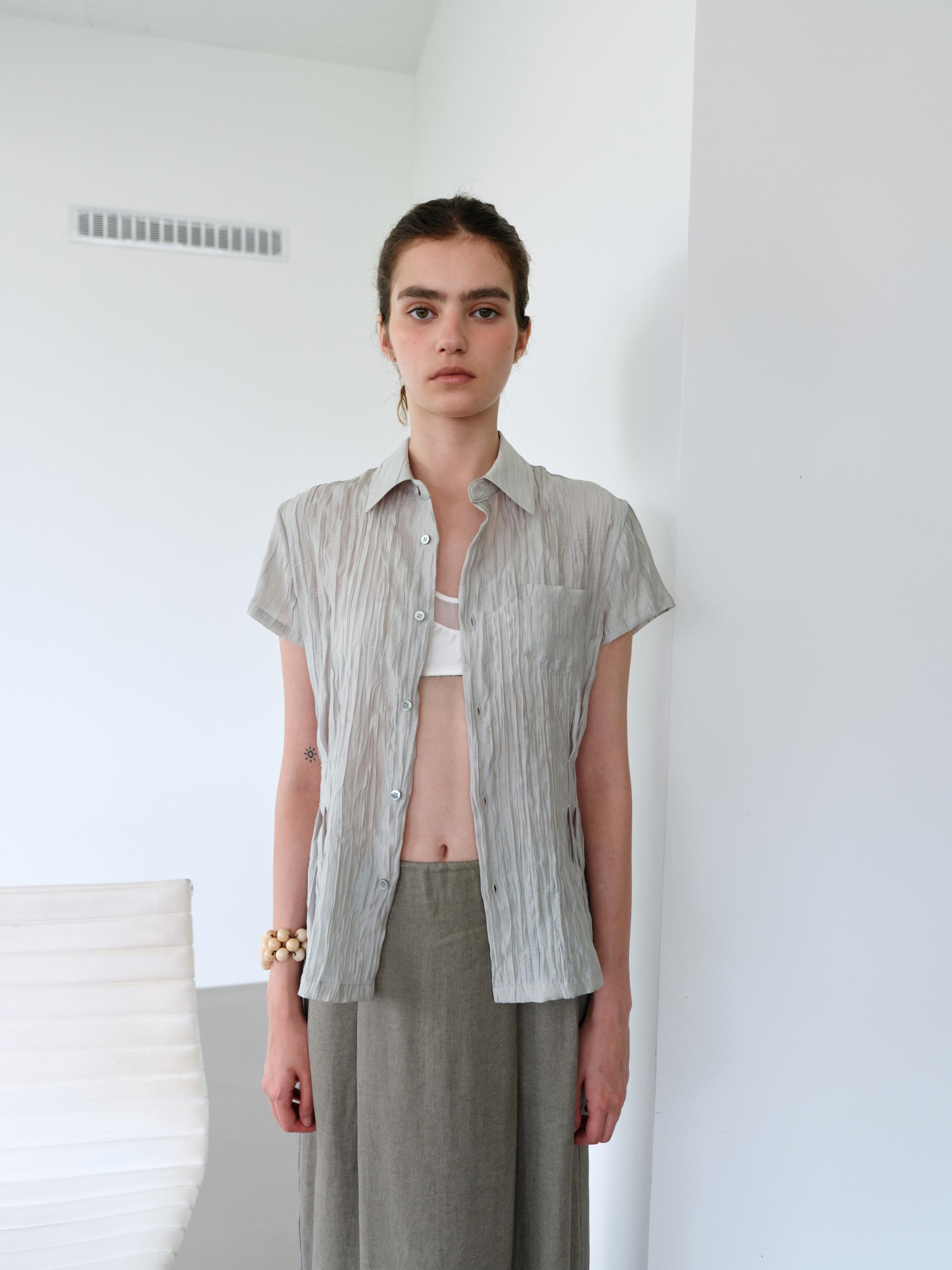 [5차 재입고] ripple half shirts (dusty mint)