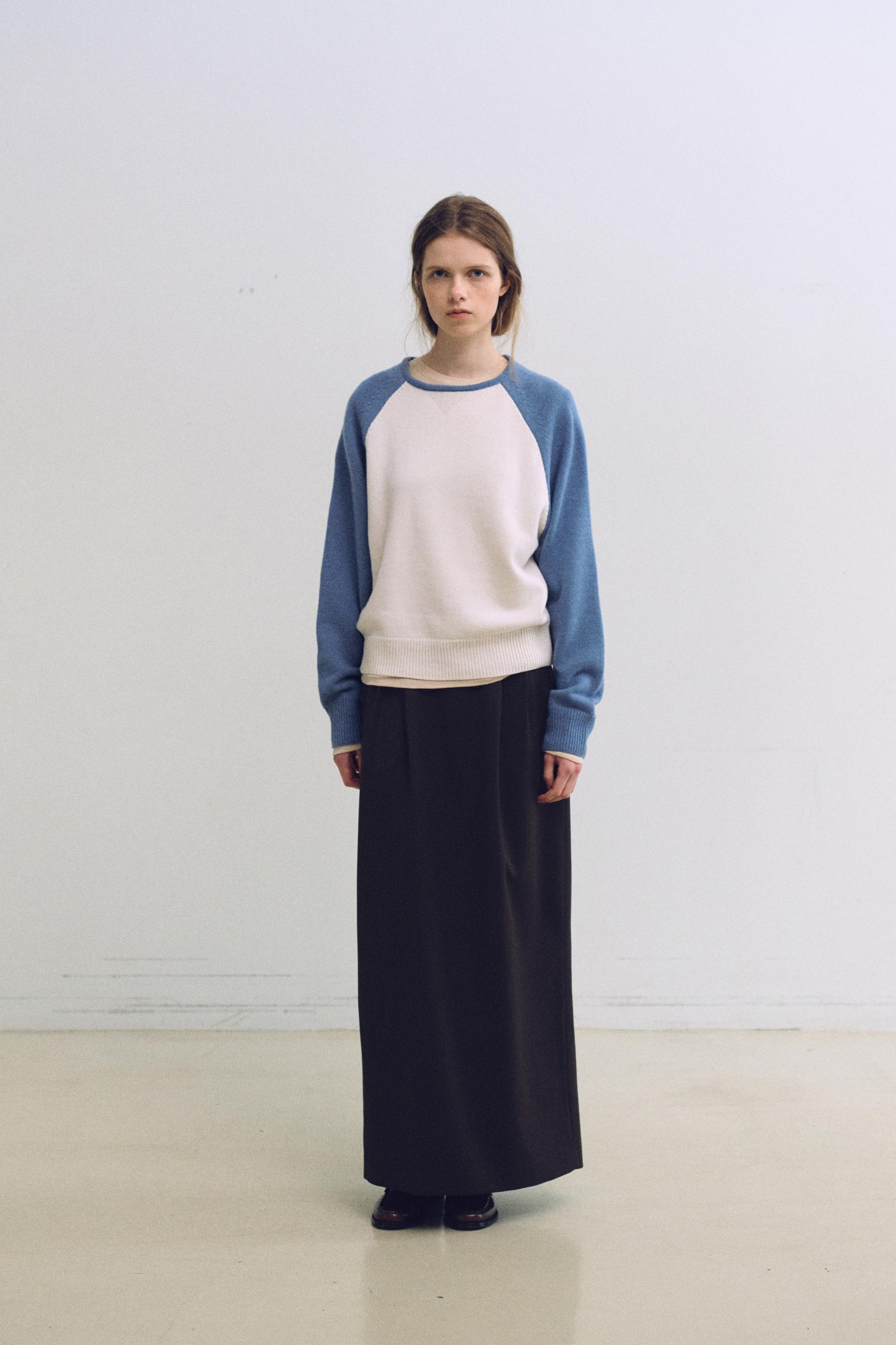 tone raglan knit (blue)