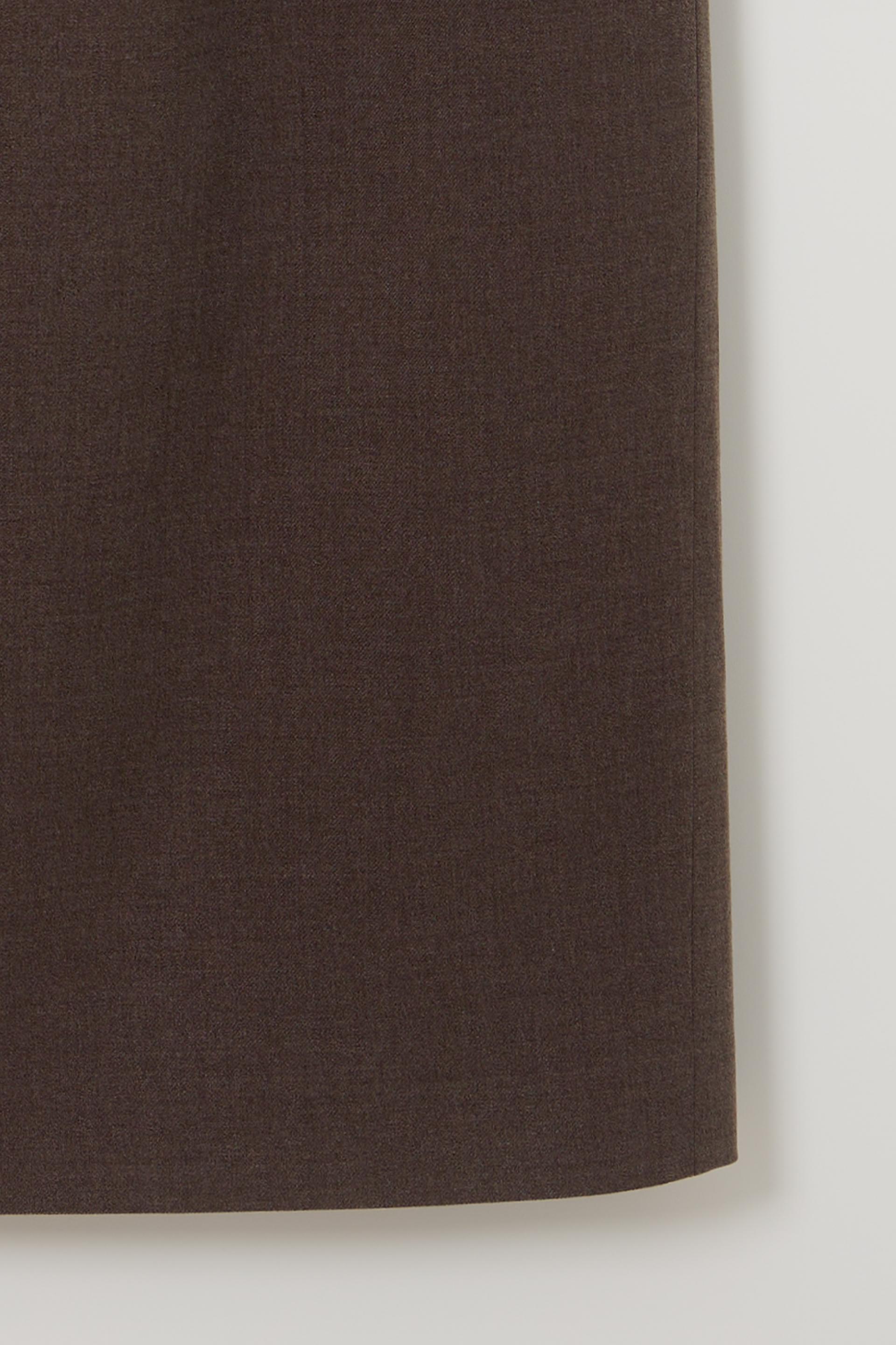 [2차 재입고] tuck maxi wool skirt (dusty brown)