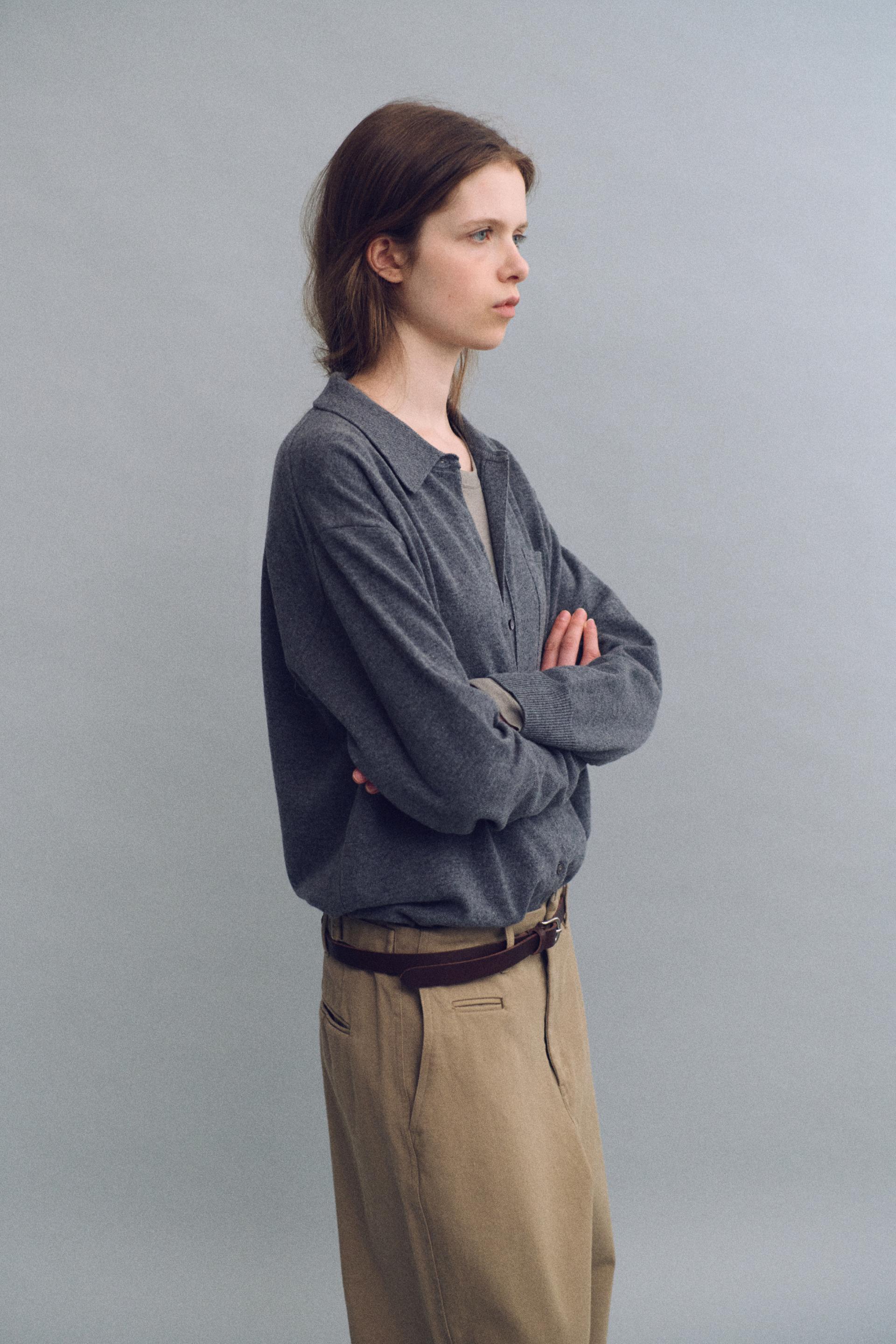 shirts pocket knit (charcoal)