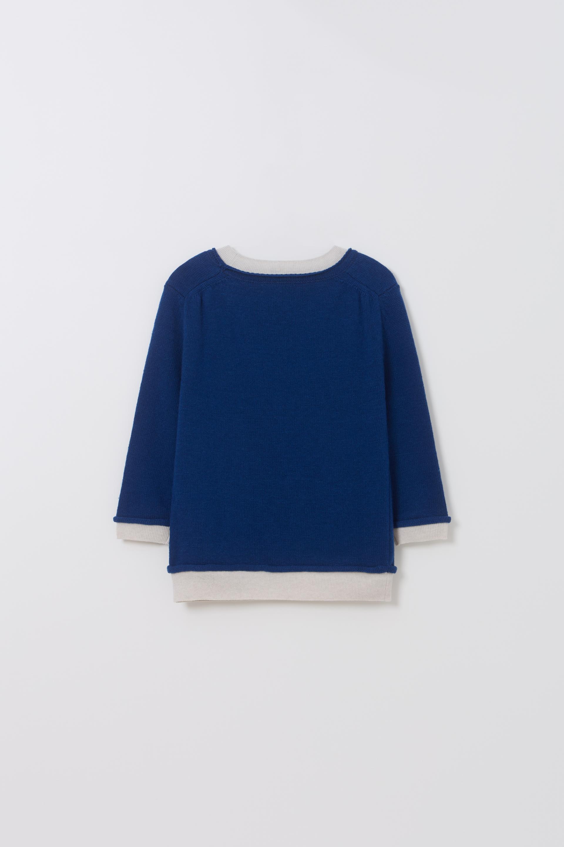 layered roll knit (blue)