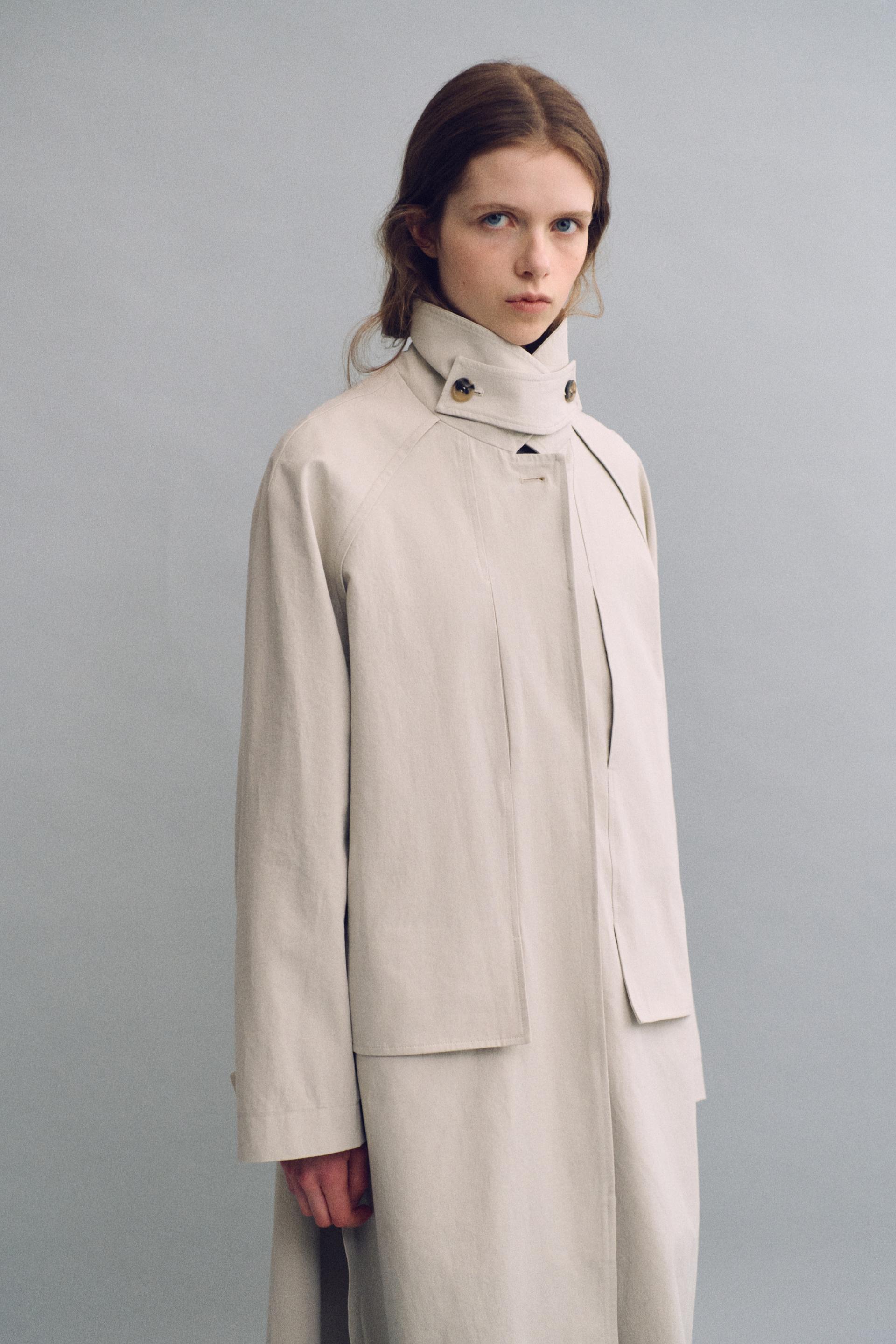 vent trench coat (ivory)
