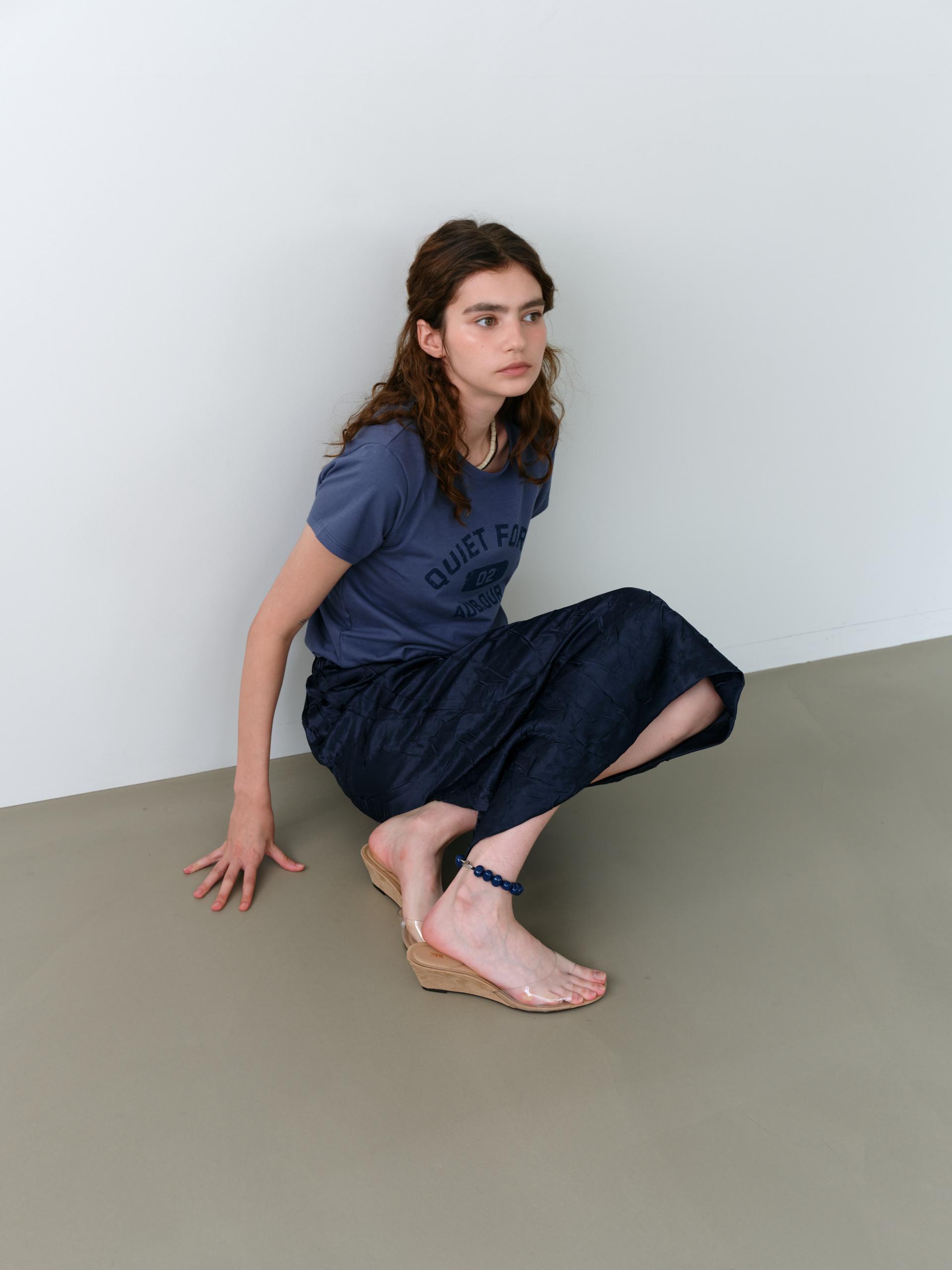 [2차 재입고] vintage form t-shirt (dusty blue)