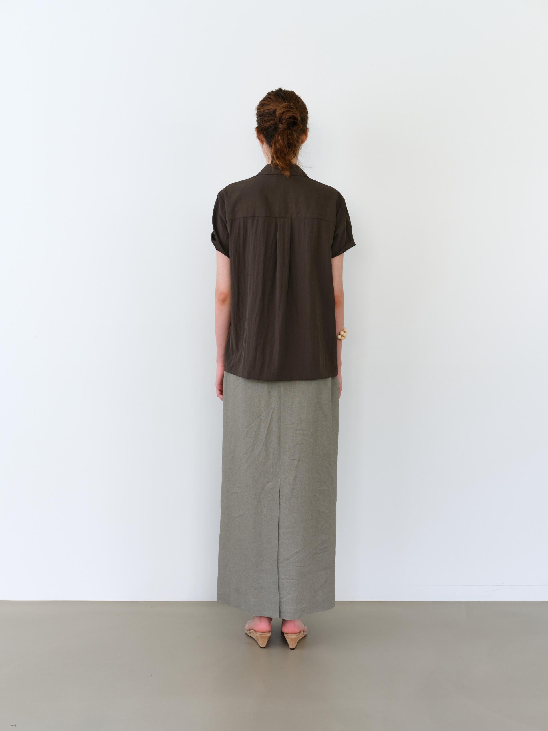 overlap half shirt (brown)