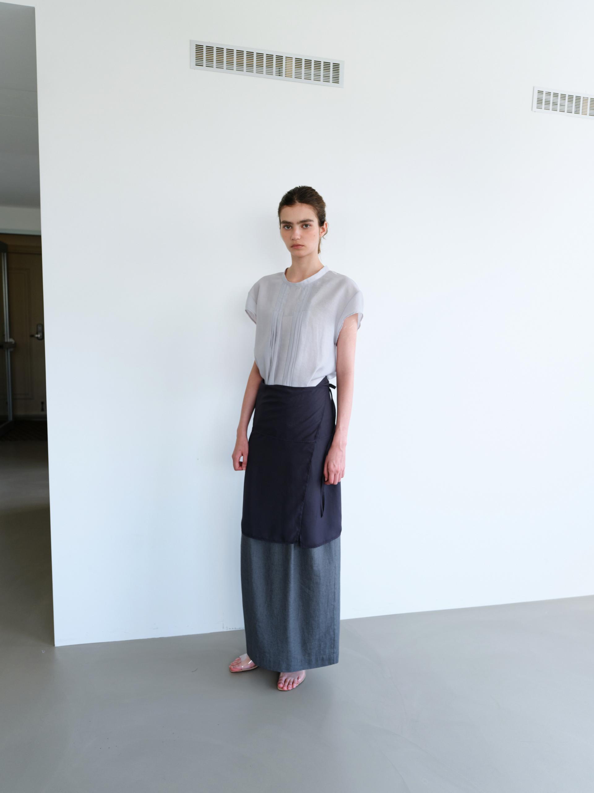 [4차 재입고] veil pleats blouse (mist)