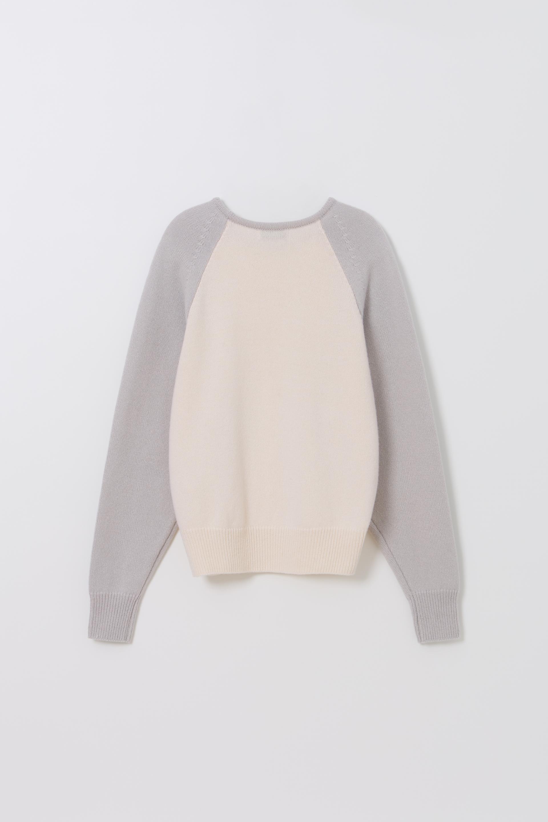 [2차 재입고] tone raglan knit (sky grey)