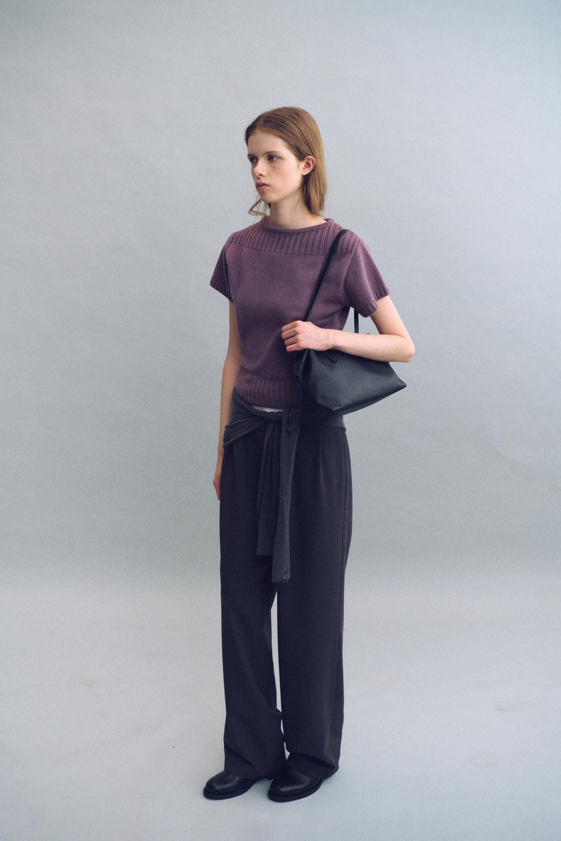 tuck ease slacks (charcoal)