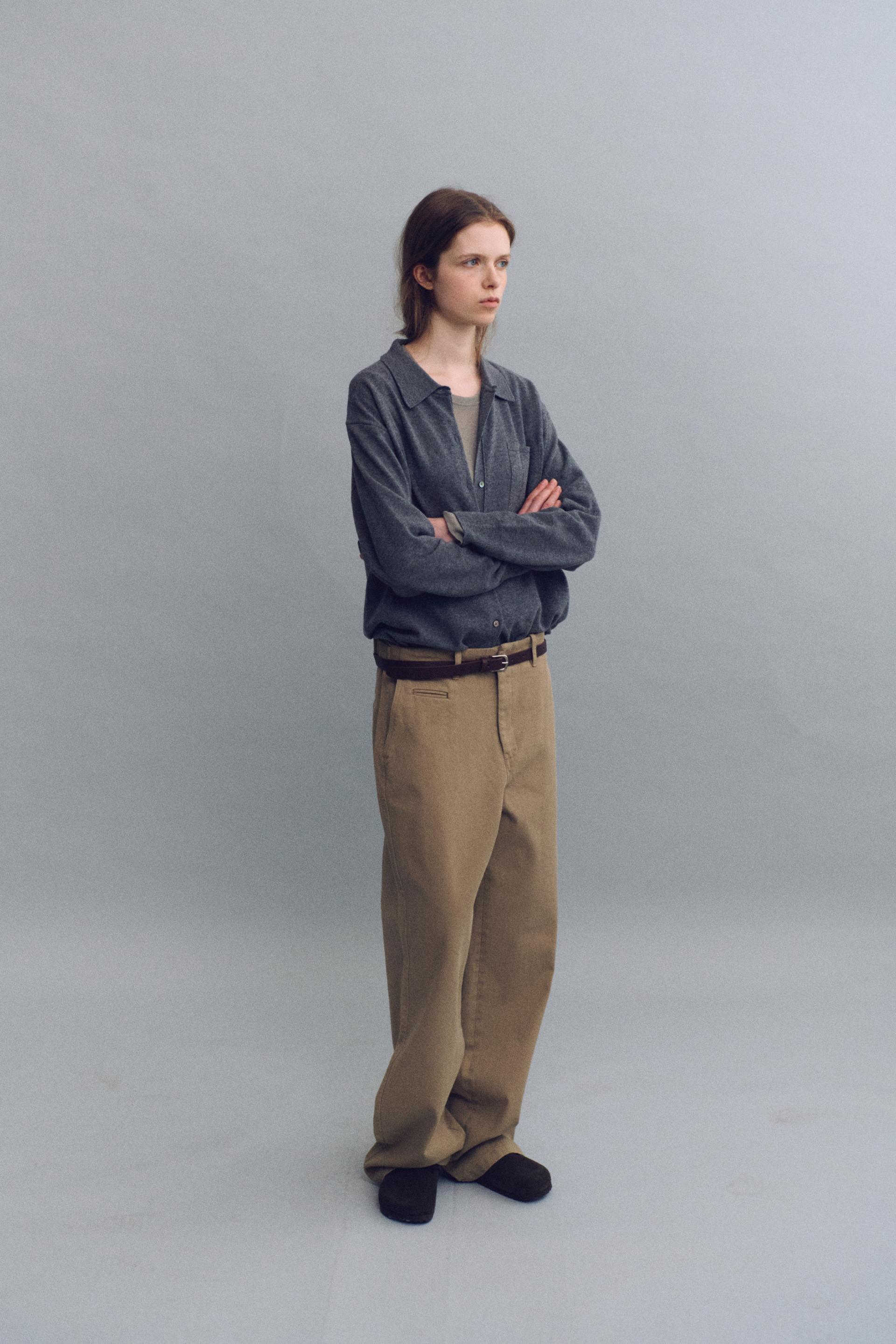 washed buckle pants (vintage beige)