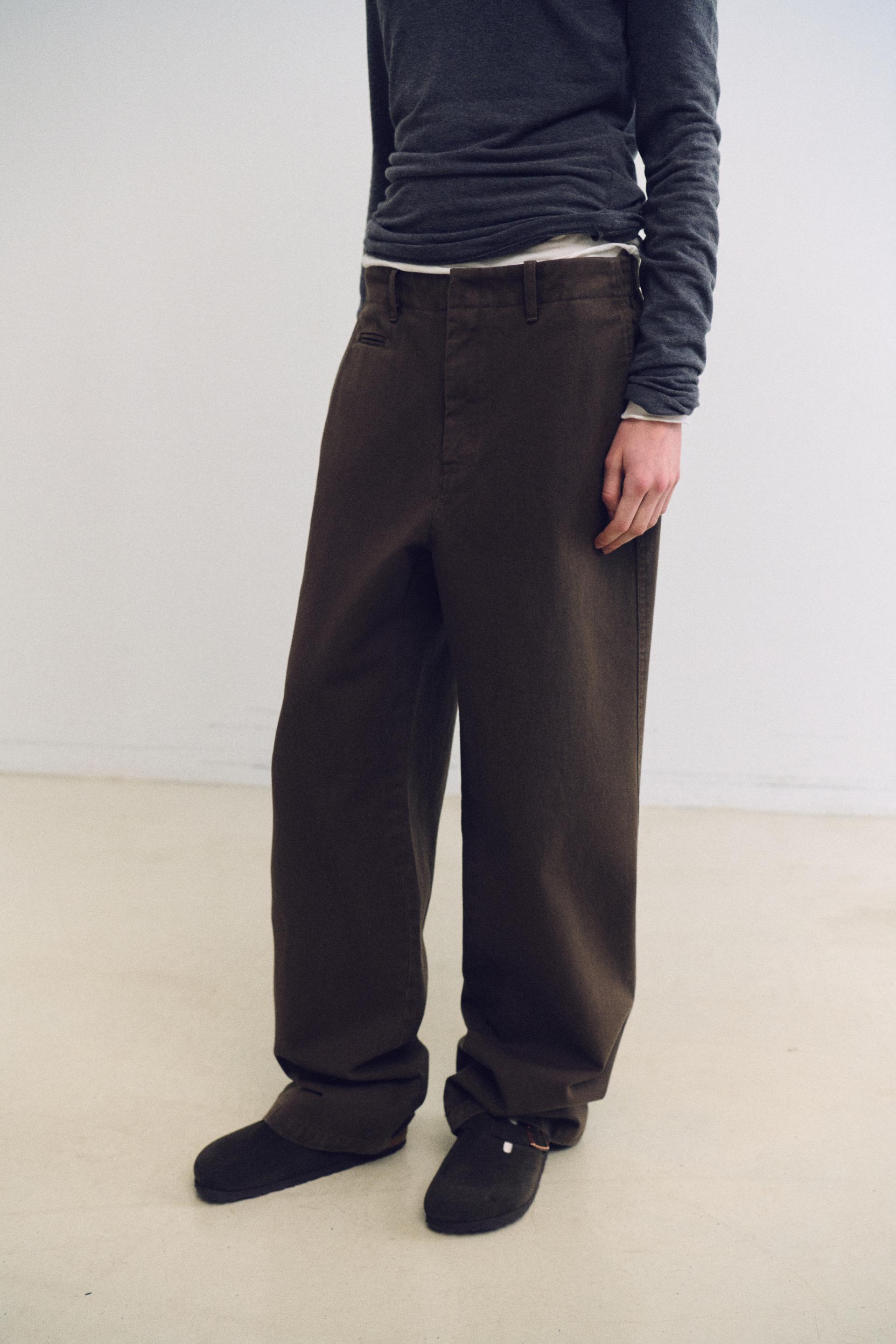 washed buckle pants (vintage brown)