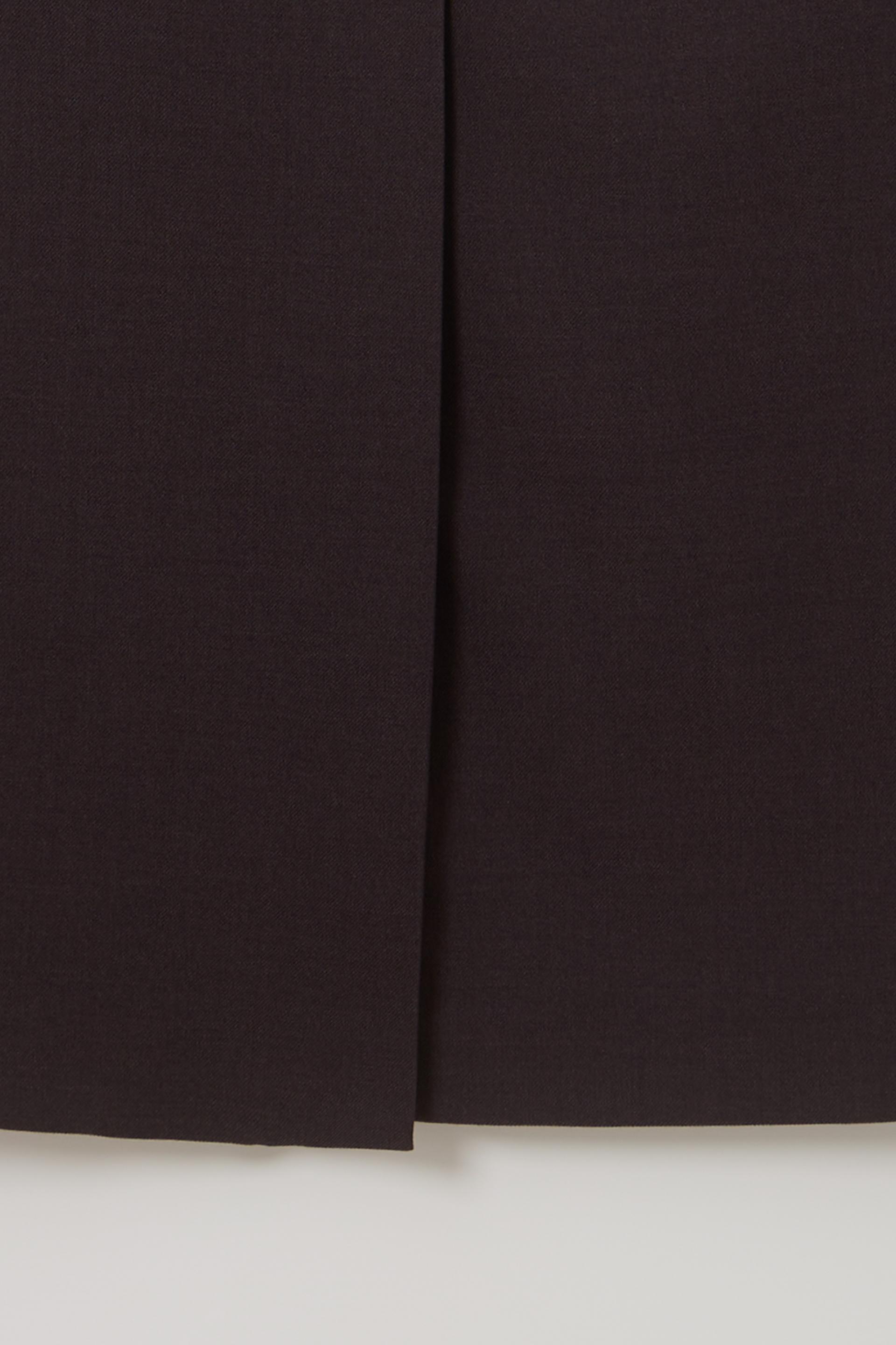 tuck maxi wool skirt (charcoal)