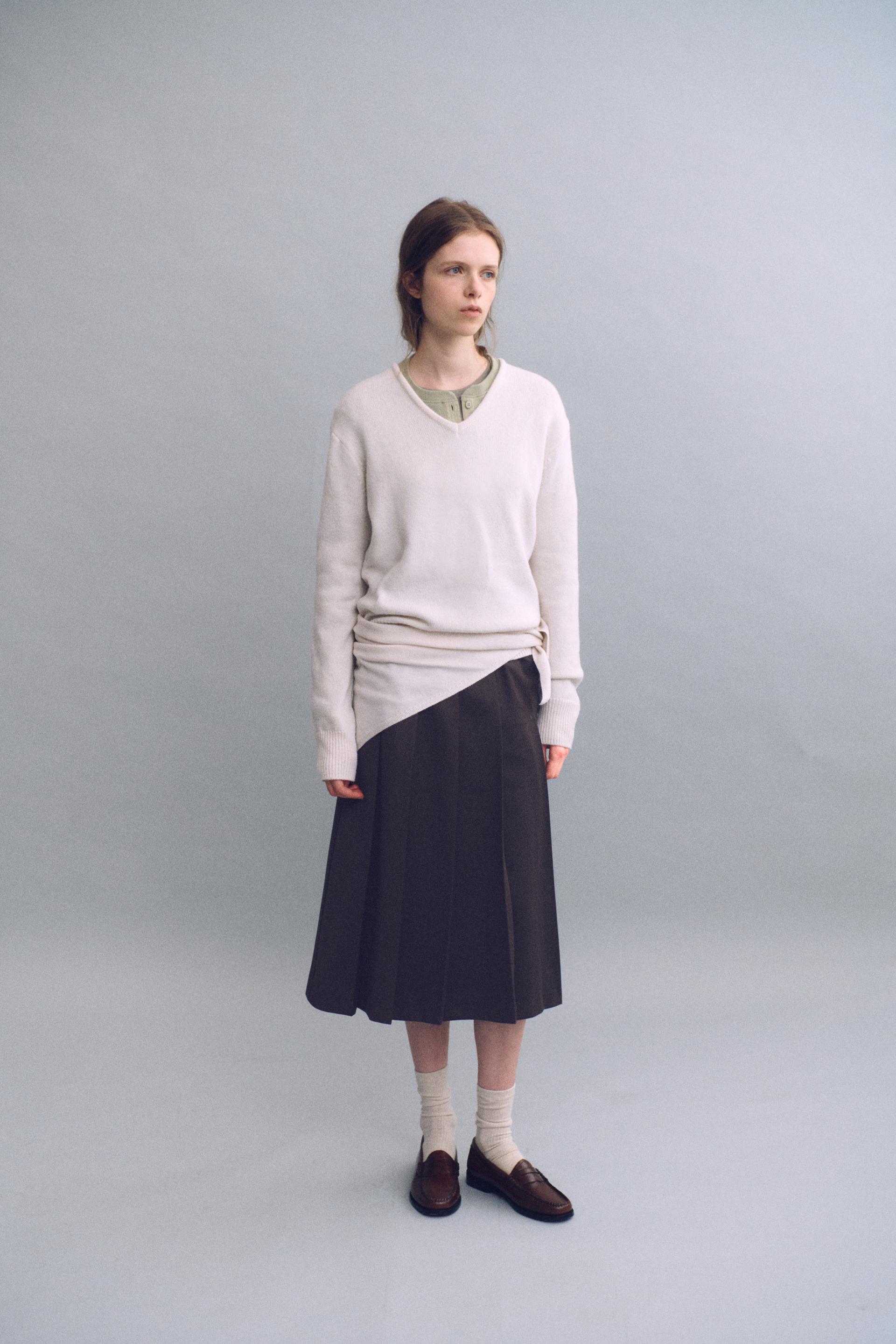 [7차 재입고 9/15 순차배송] double pocket pleats skirt (brown)