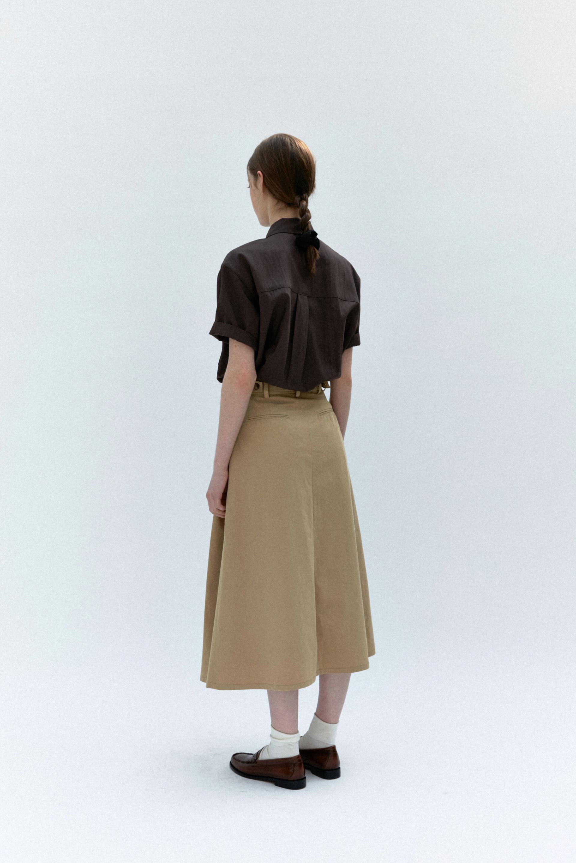 [14차 재입고 5/22 순차배송] wrinkled lapel shirts (brown)