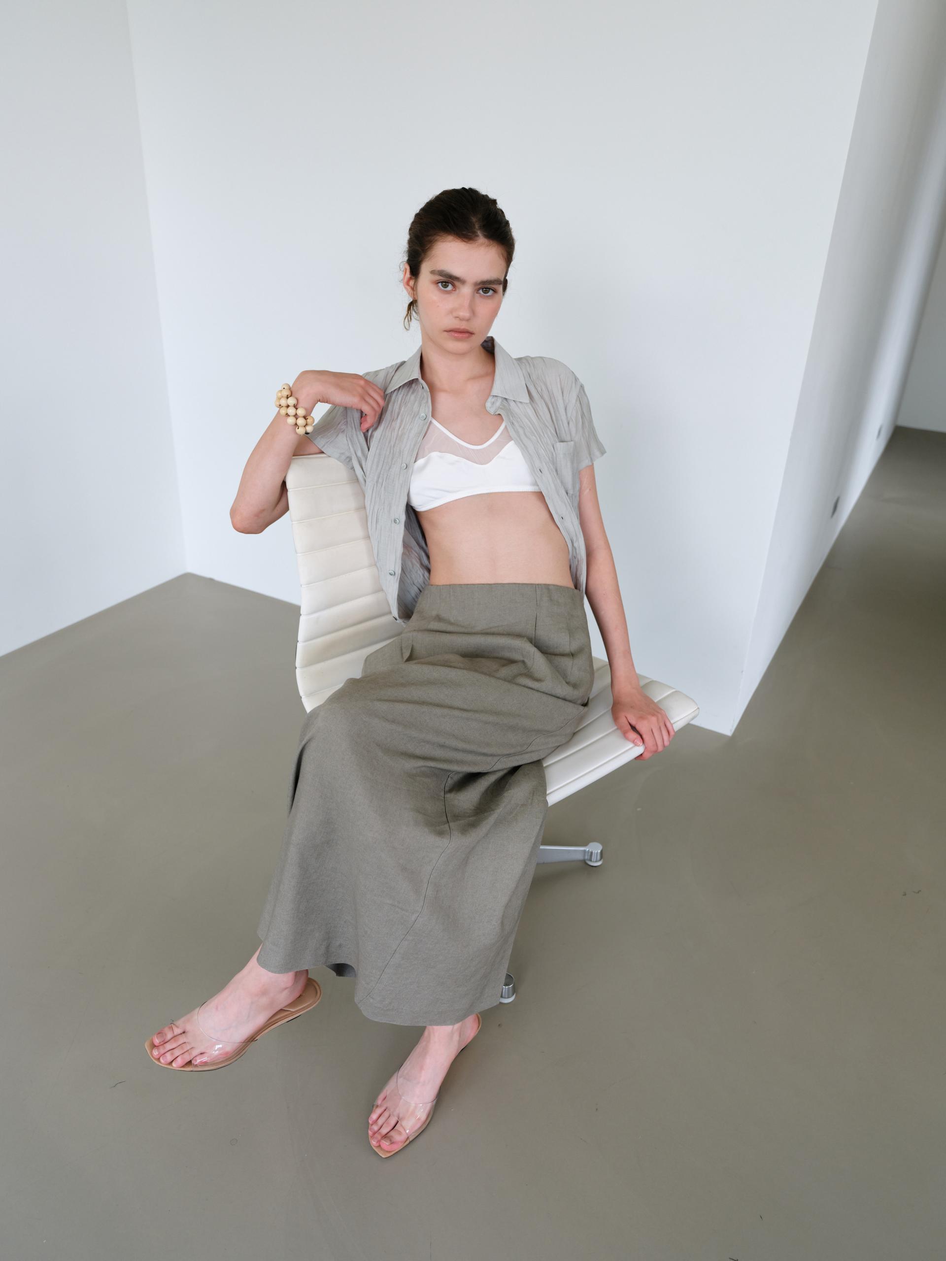 [5차 재입고] ripple half shirts (dusty mint)