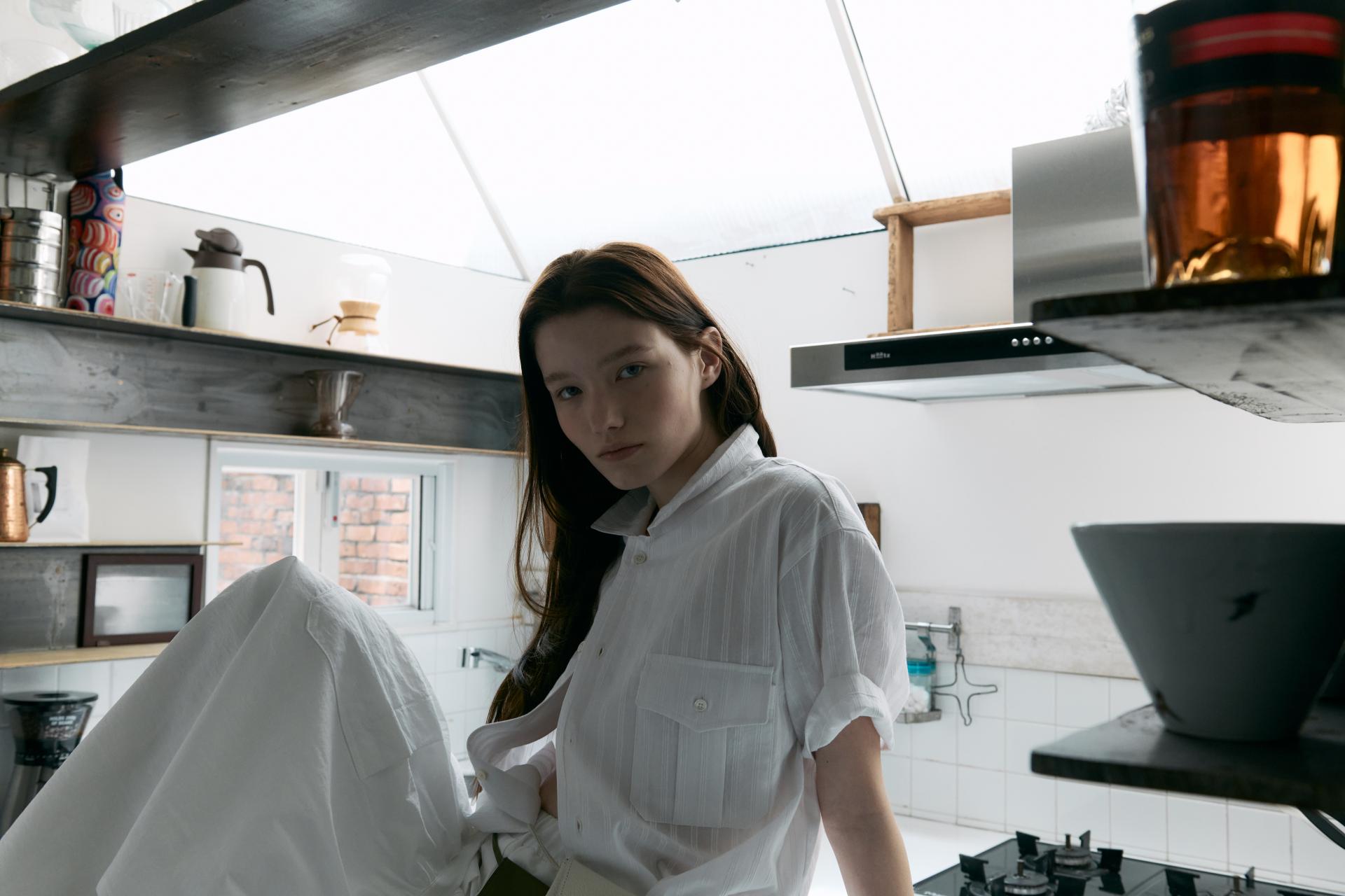 [10차 재입고] wrinkled lapel shirts (white stripe)