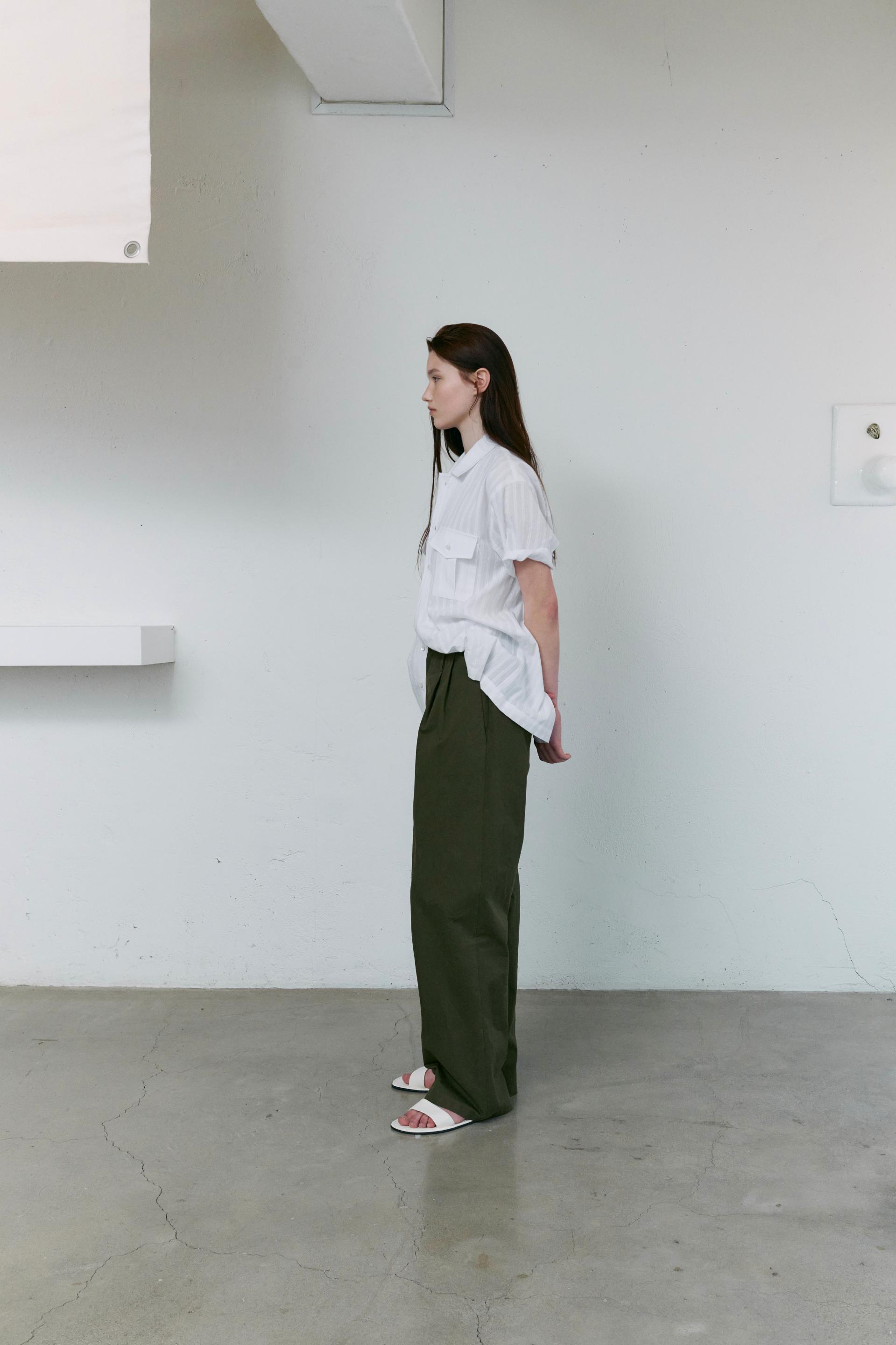 [10차 재입고] wrinkled lapel shirts (white stripe)