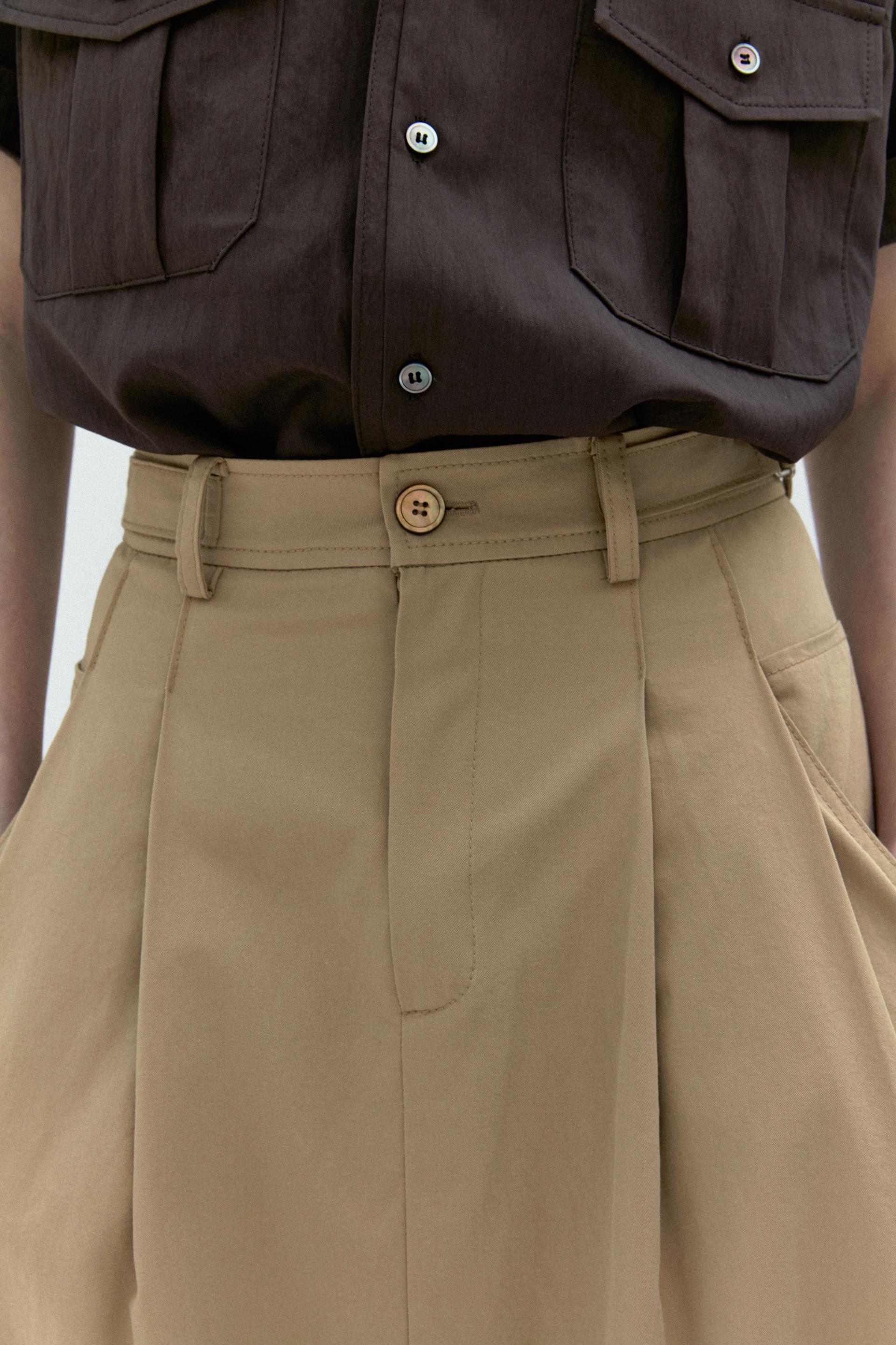 [14차 재입고 5/22 순차배송] wrinkled lapel shirts (brown)