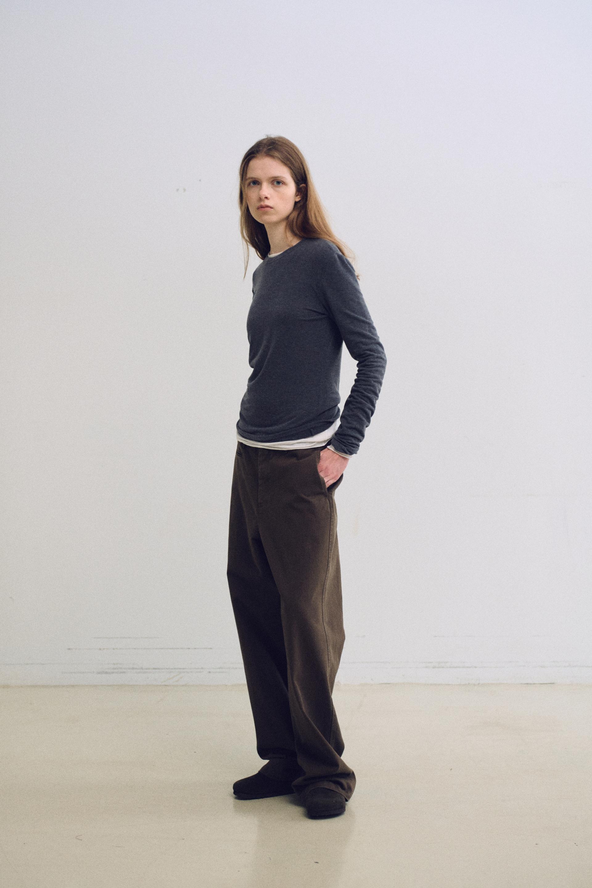 washed buckle pants (vintage brown)