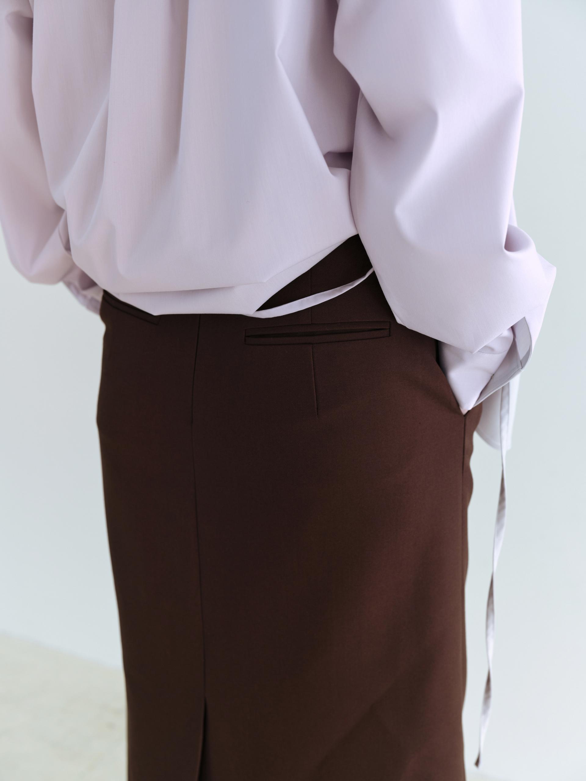 [17차 재입고] lip pencil skirt (brown)
