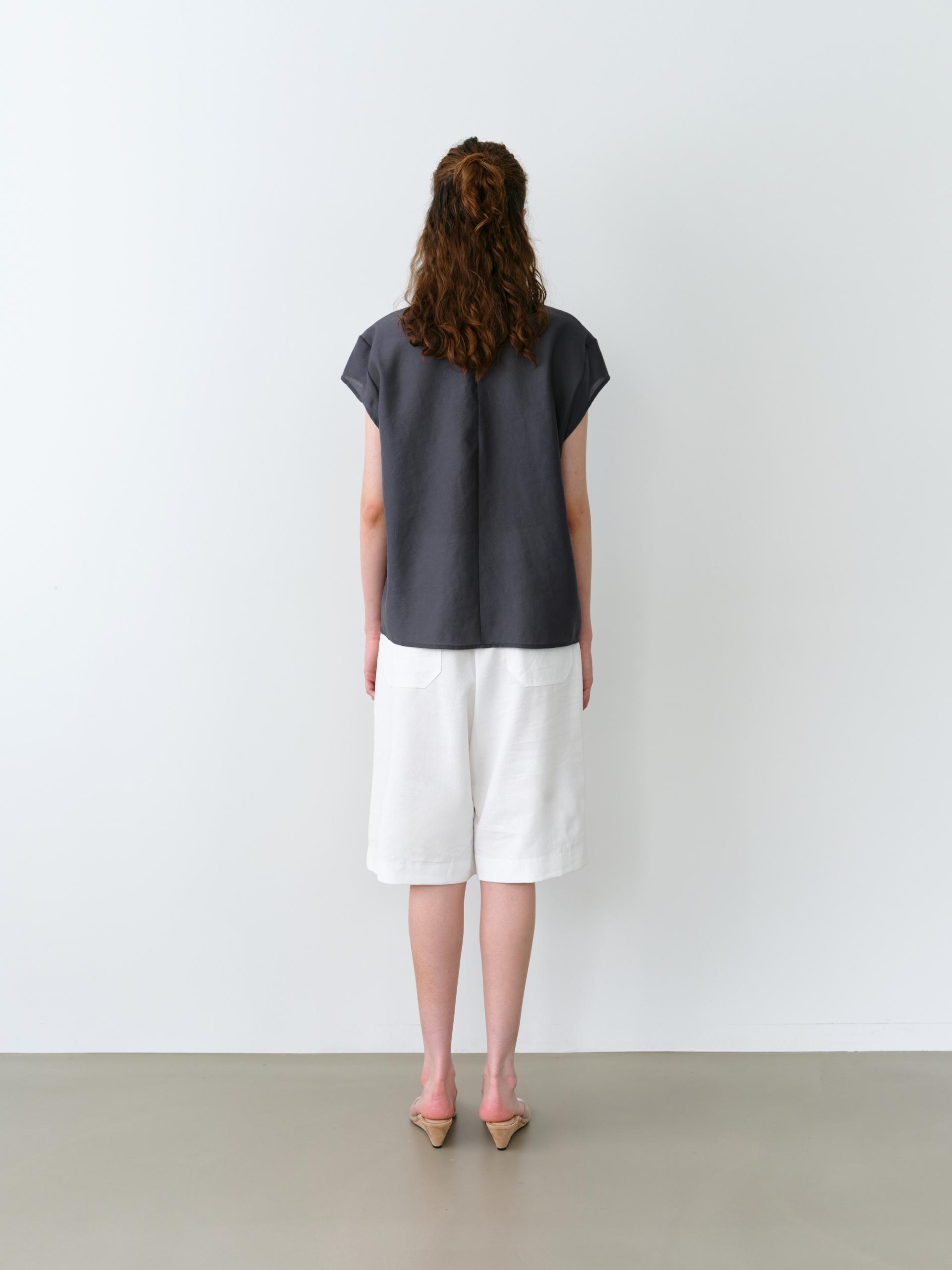 [2차 재입고] veil pleats blouse (charcoal)